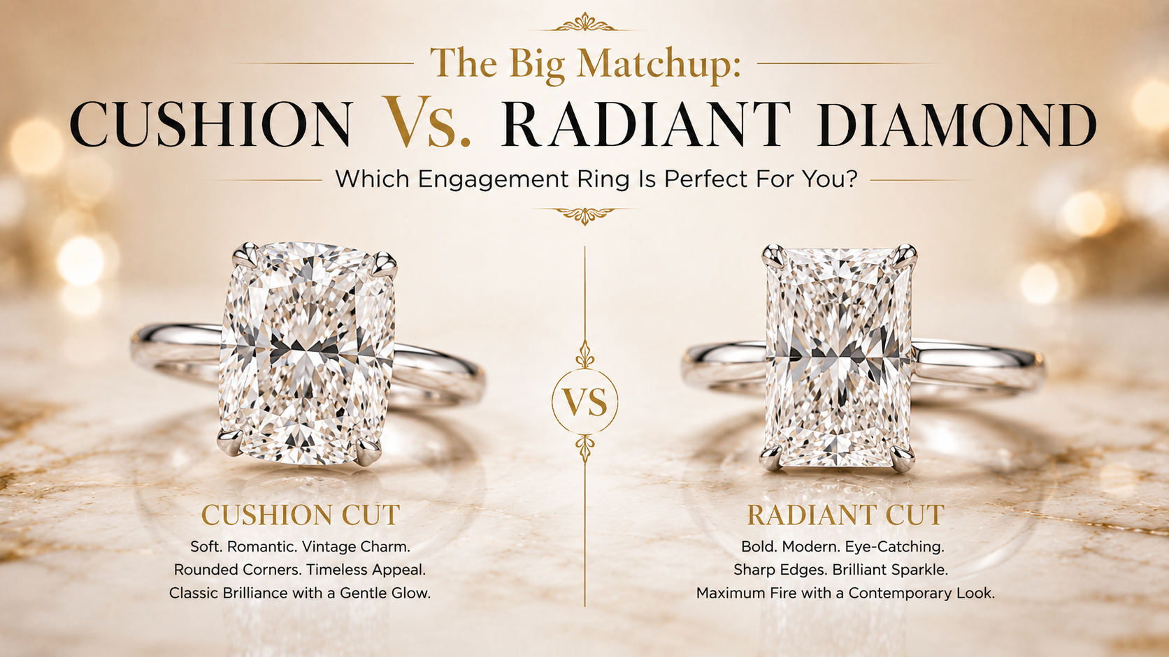 Cushion vs Radiant Diamond