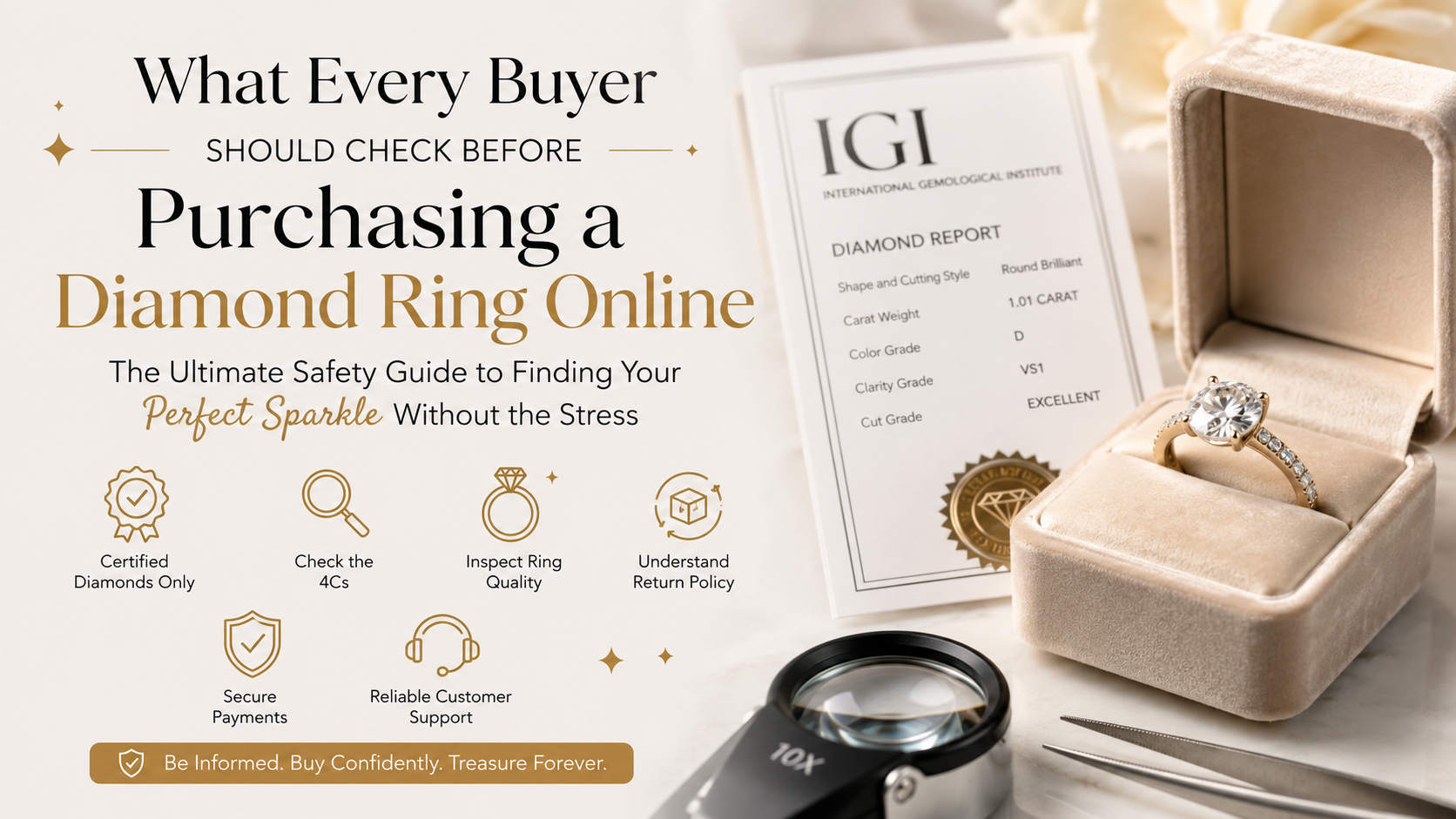 What Every Buyer Should Check Before Purchasing a Diamond Ring Online
