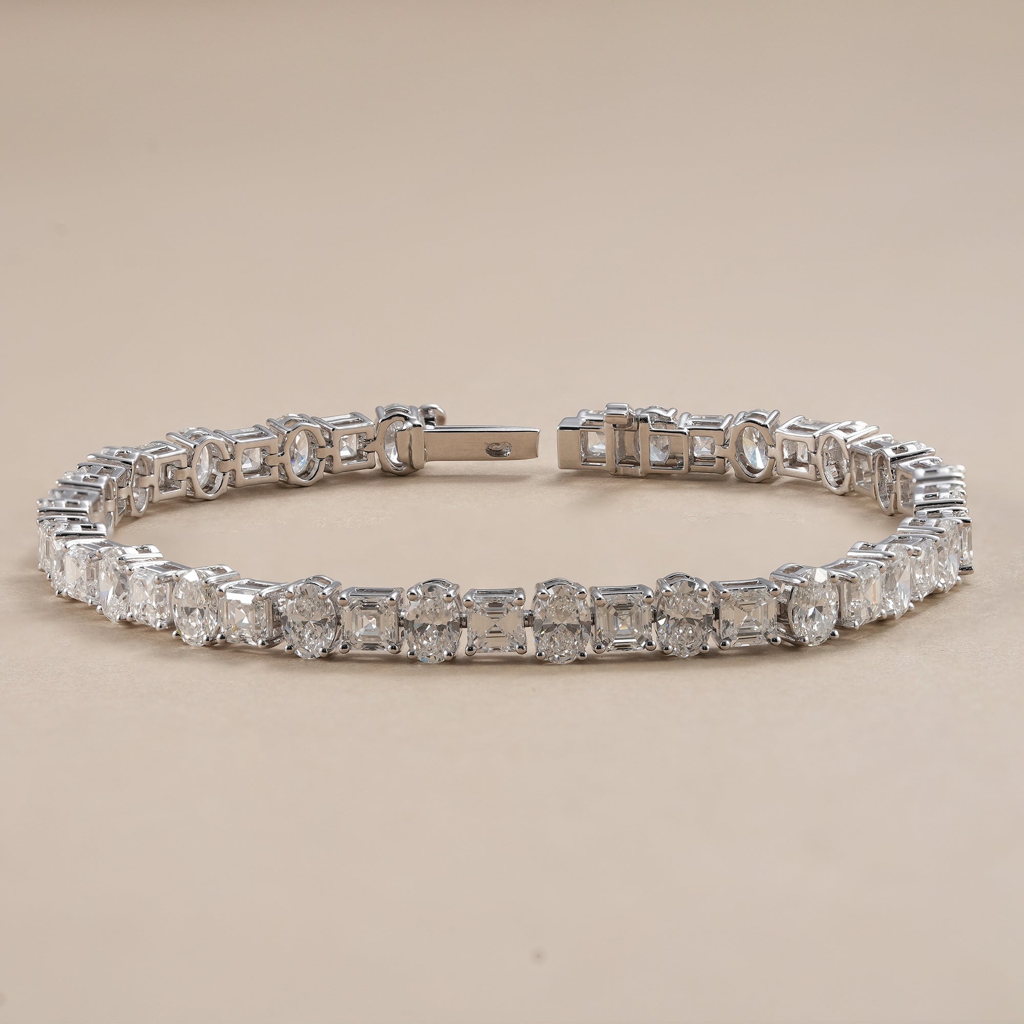 Luxury anniversary lab diamond bracelet.