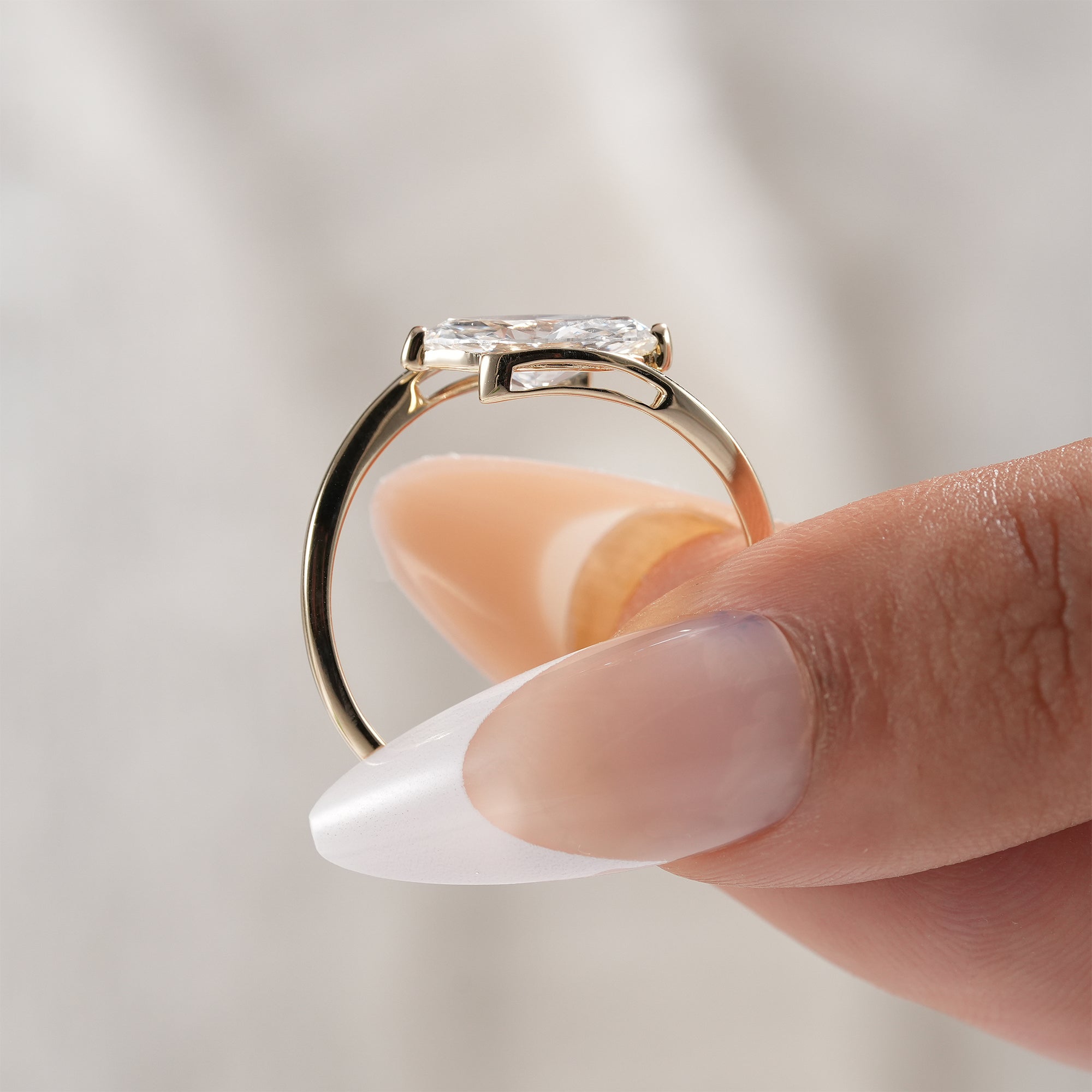 Marquise diamond wedding proposal ring.