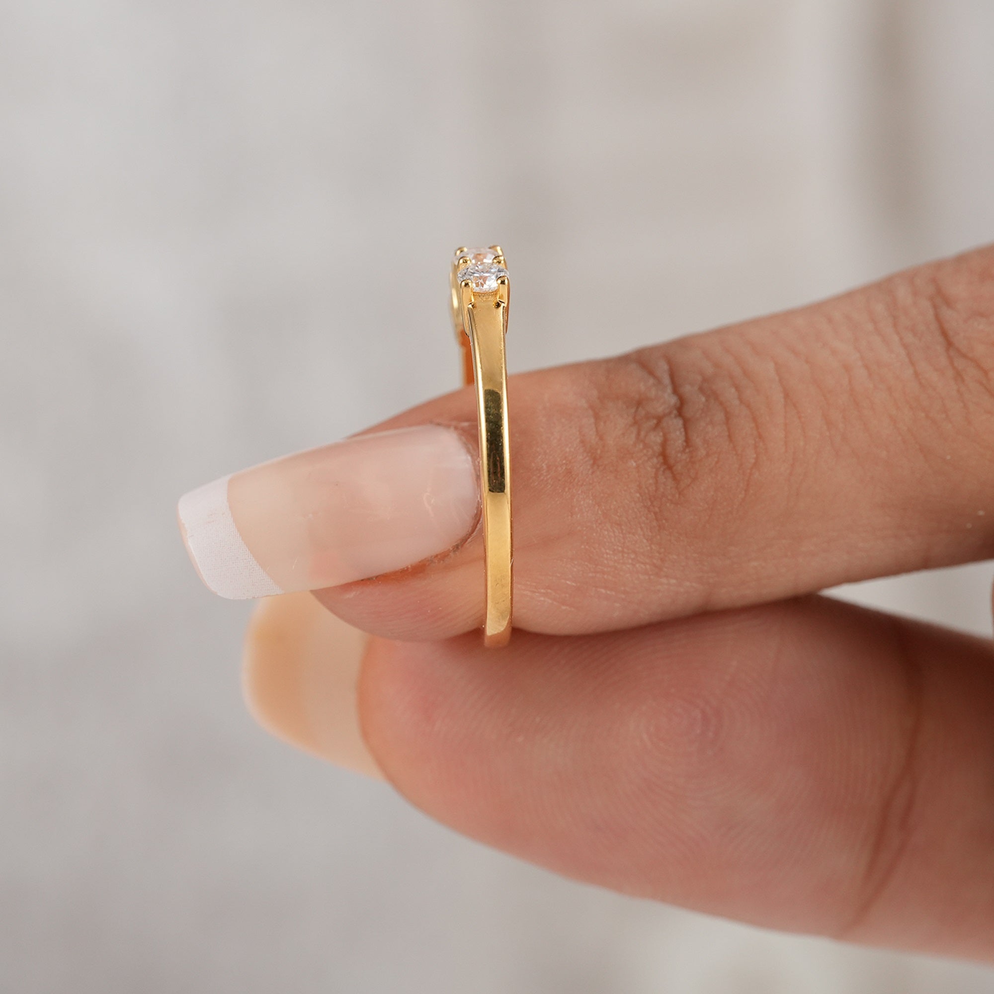 Five Stone Round Lab Grown Diamond Wedding Band