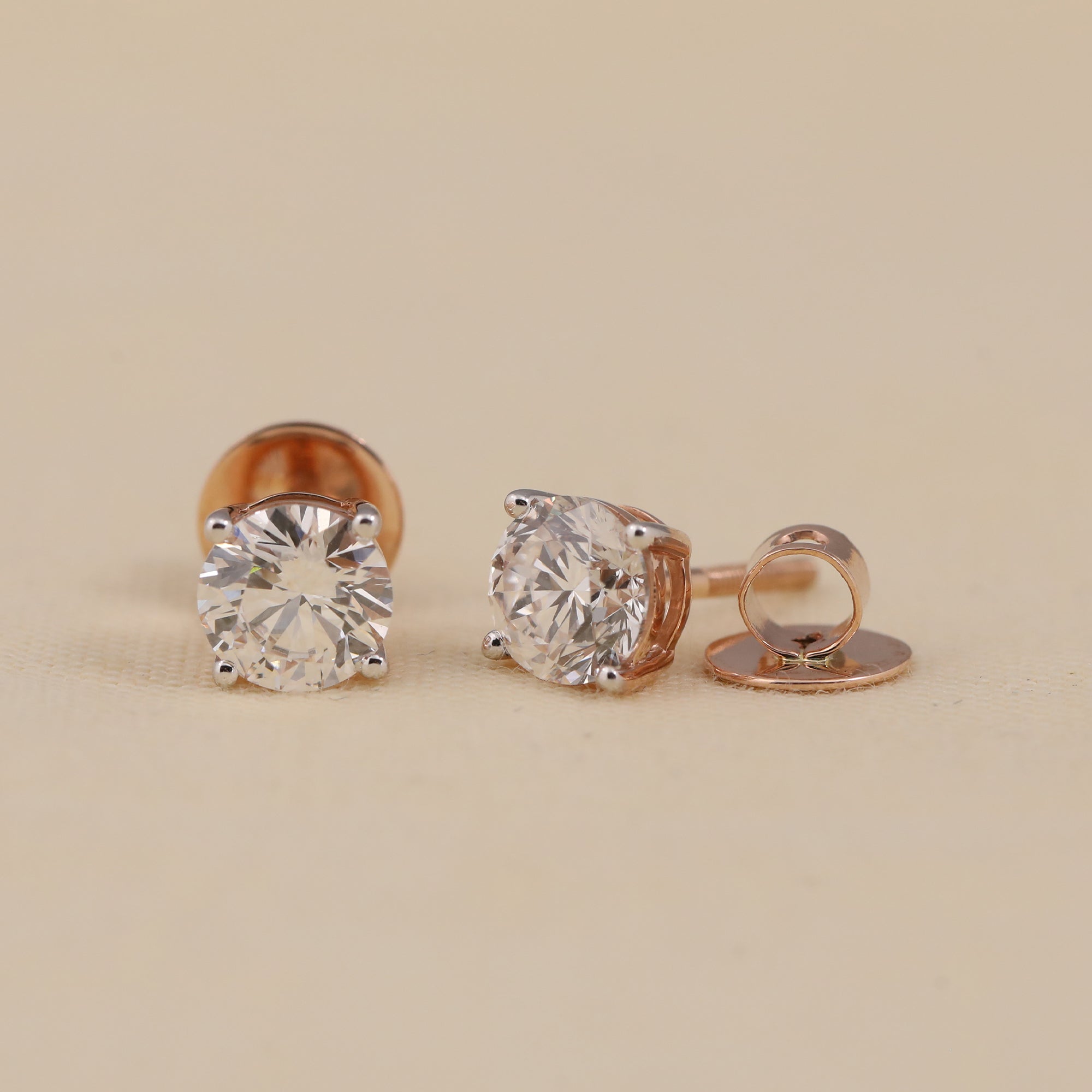 Brilliant round diamond stud earrings crafted for festive celebrations and gifting moments