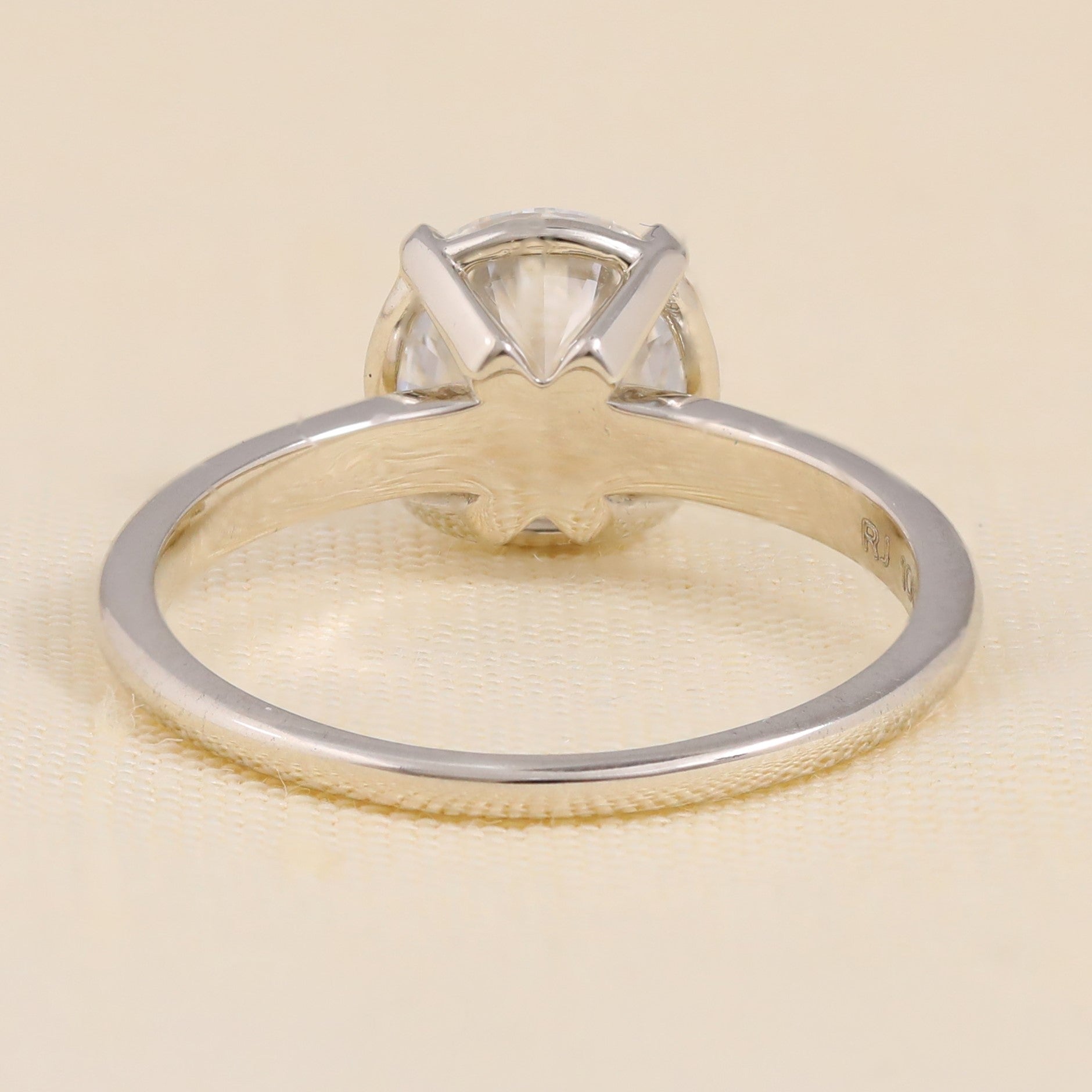 Round Cut Lab Grown Diamond Solitaire Engagement Ring
