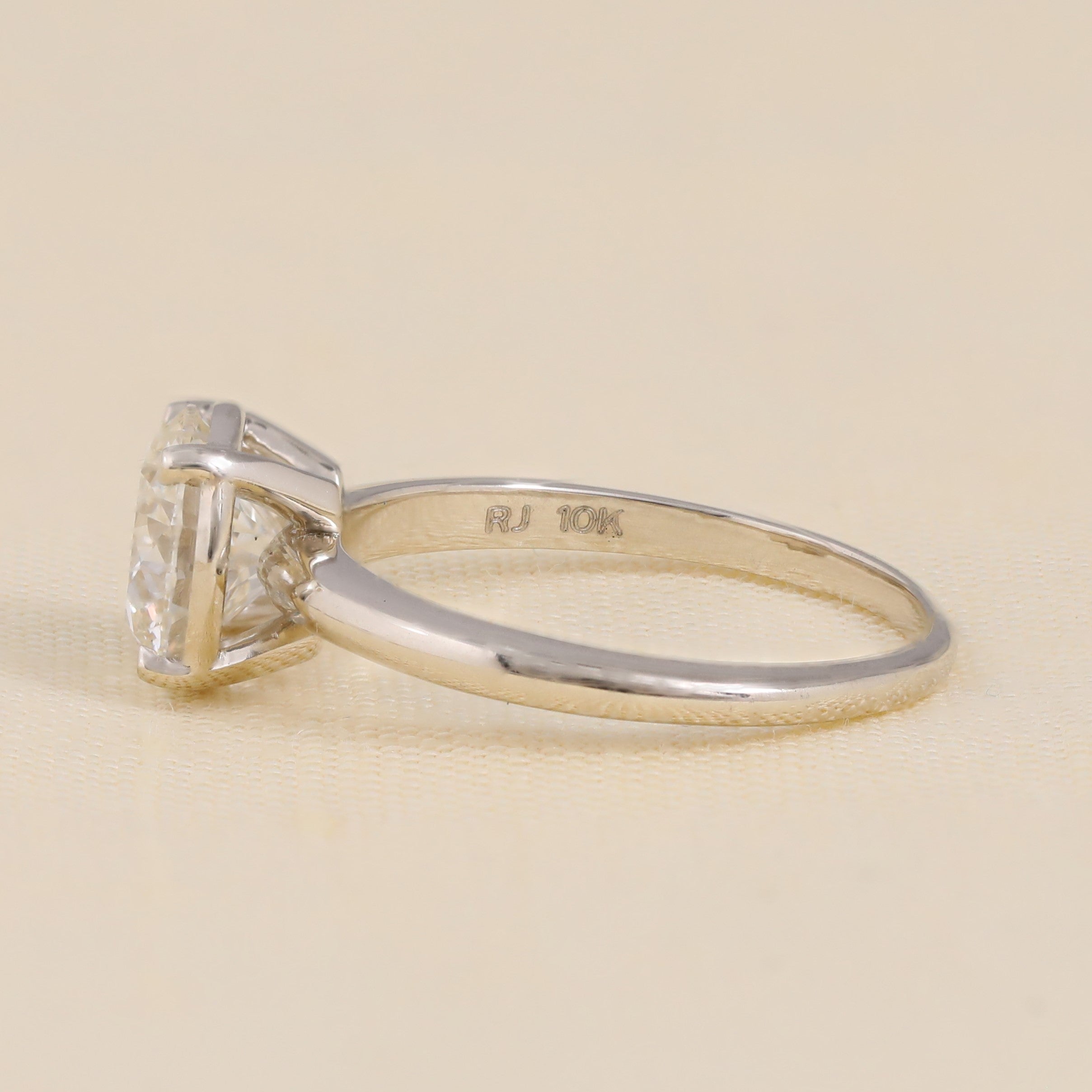 Round Cut Lab Grown Diamond Solitaire Engagement Ring
