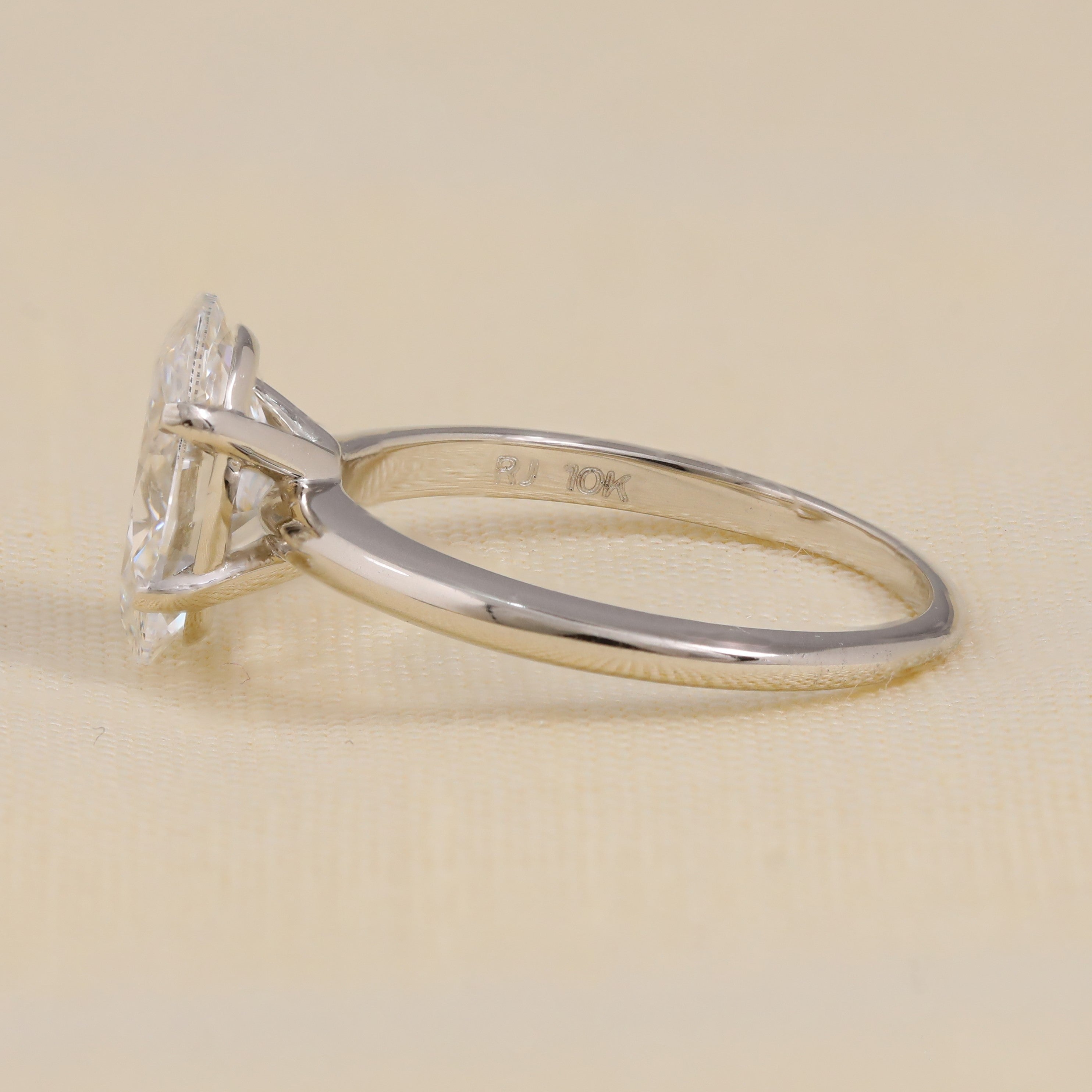 Minimalist oval cut lab grown diamond ring for women