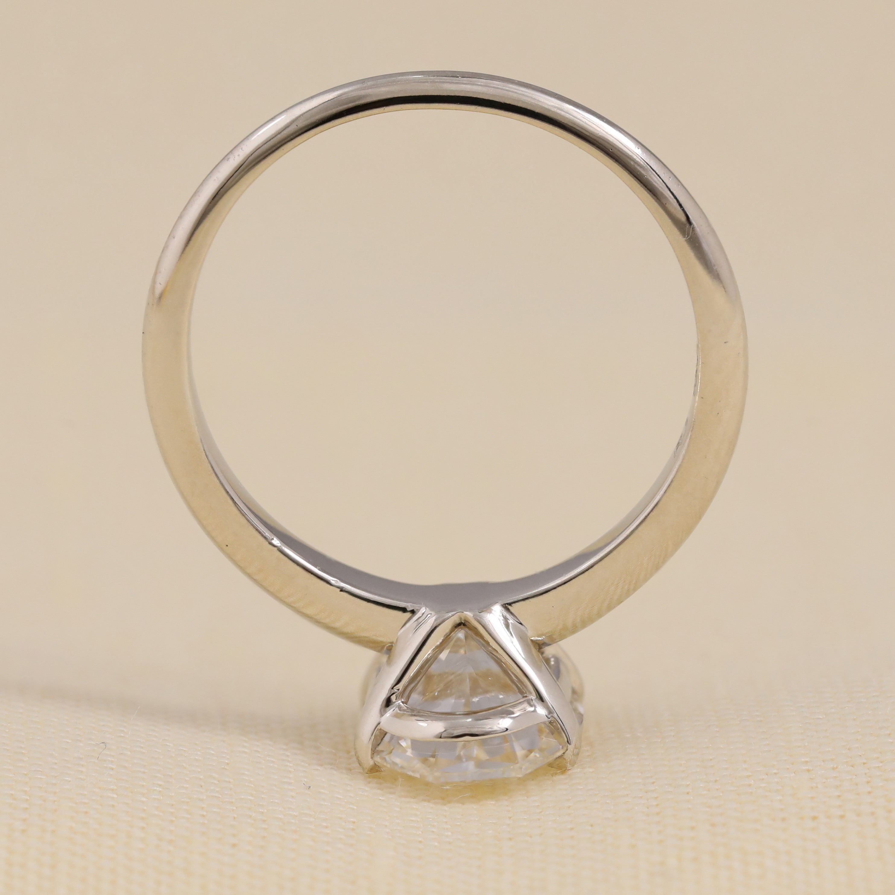 Oval lab grown diamond solitaire ring for modern engagement
