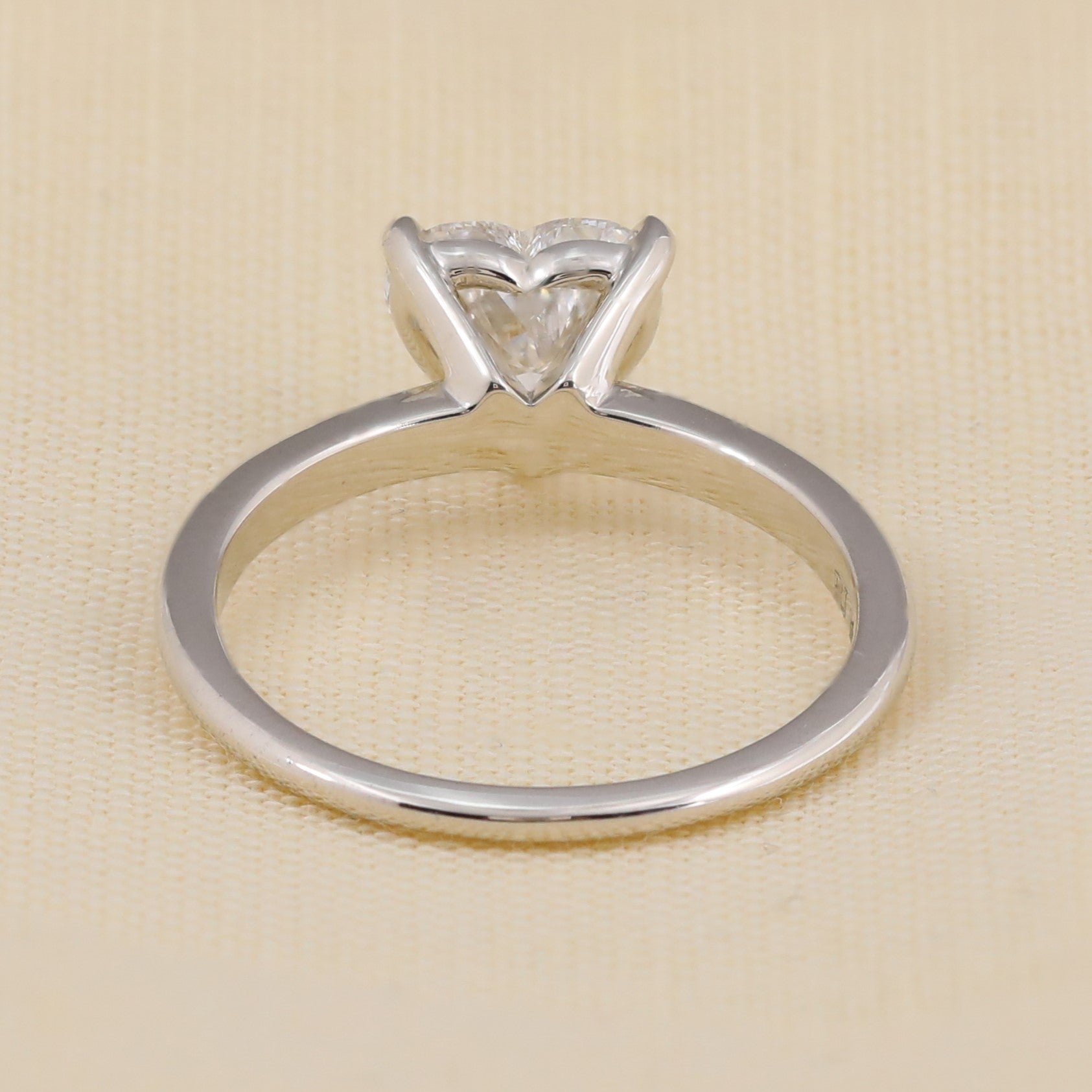 Classic heart shaped lab diamond ring for proposals