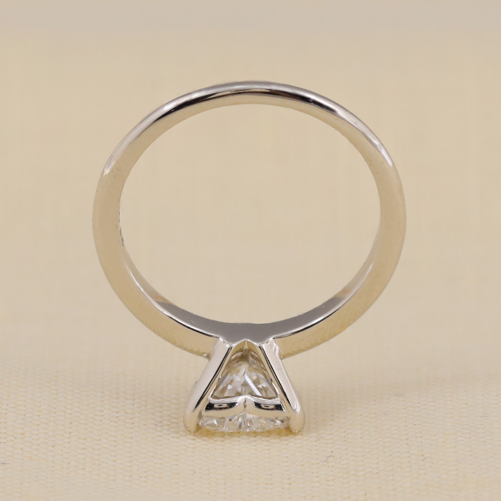 Heart Shaped Lab Diamond Solitaire Engagement Ring