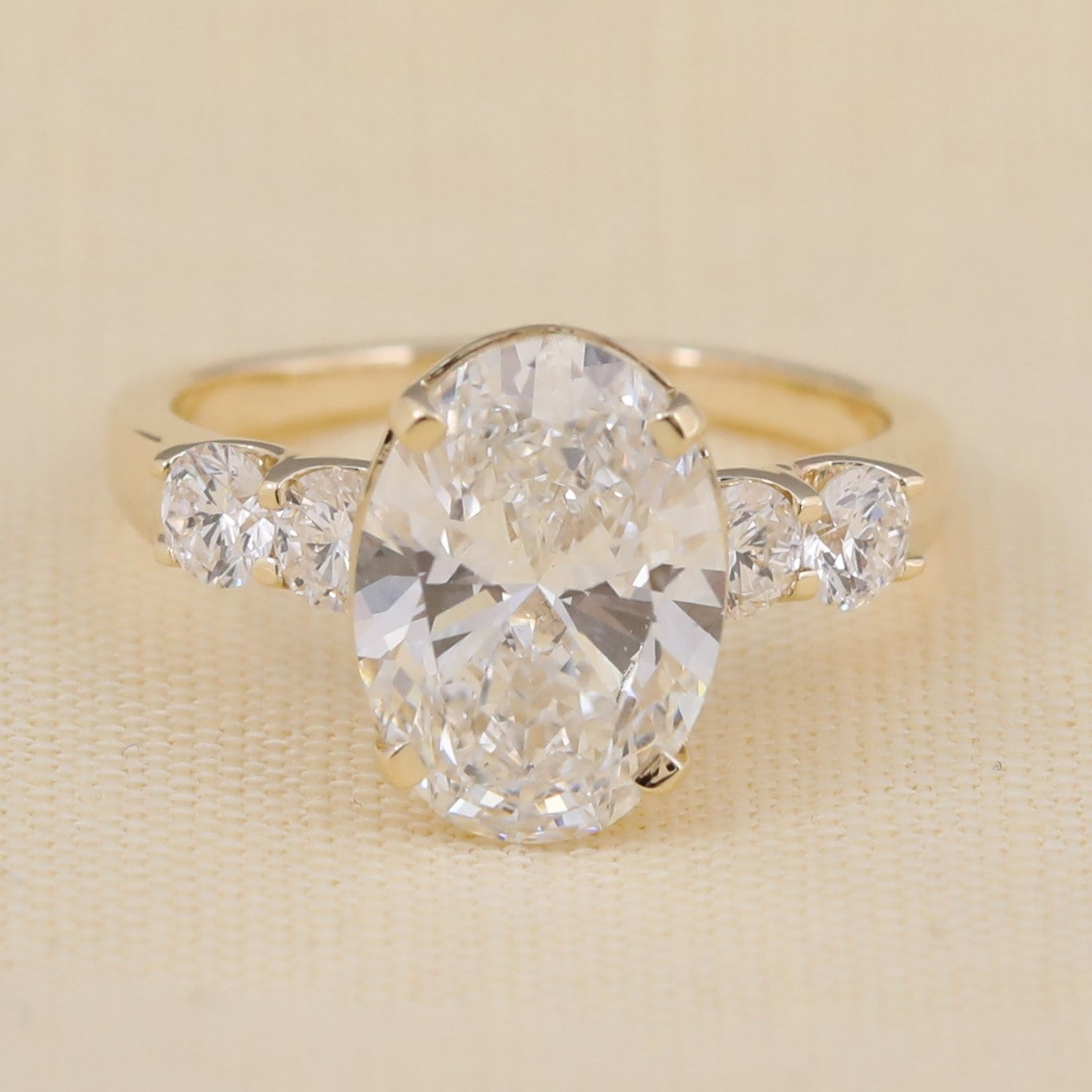 Oval Cut Lab Grown Diamond Engagement Ring