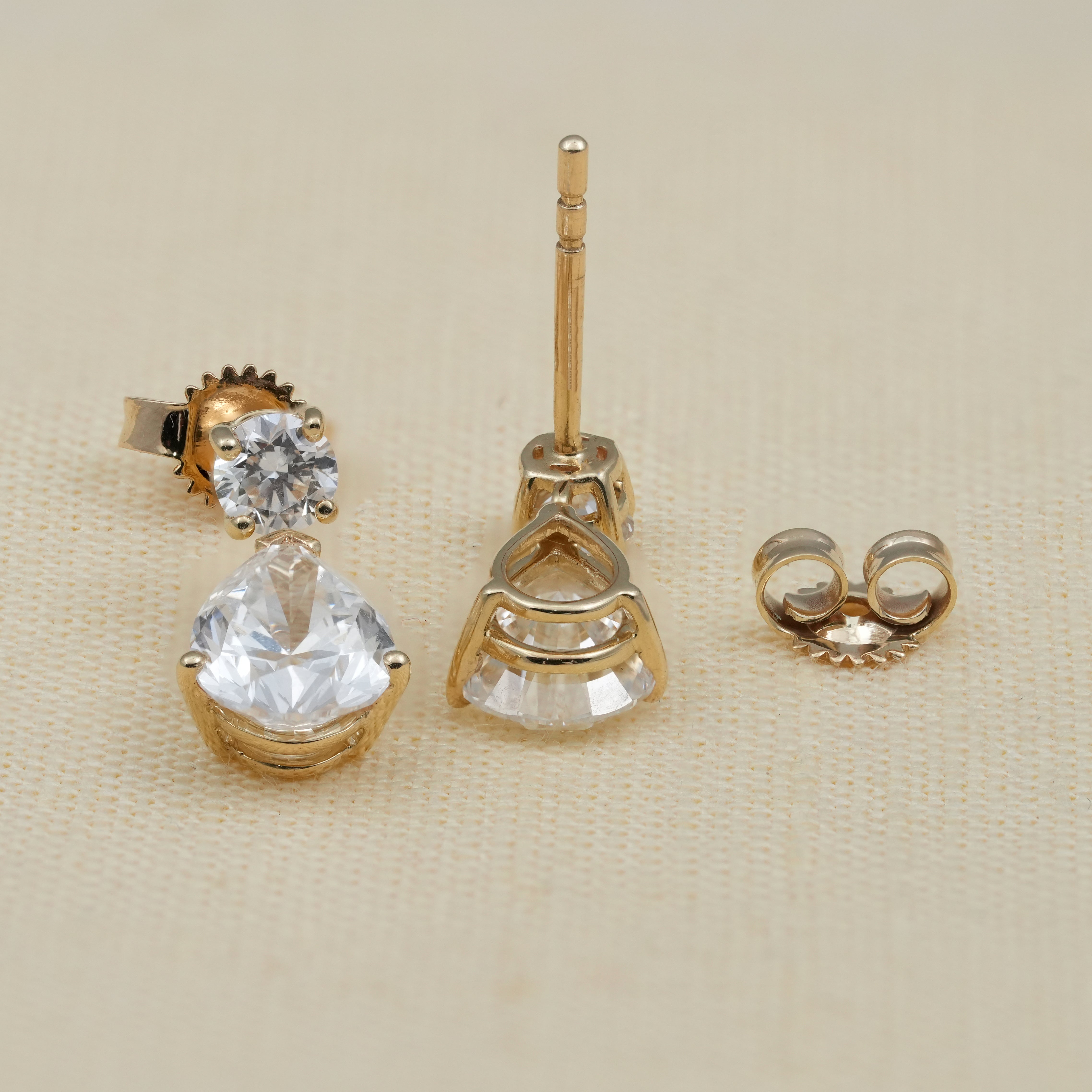 Minimal Pear Drop Lab Diamond Stud Earrings