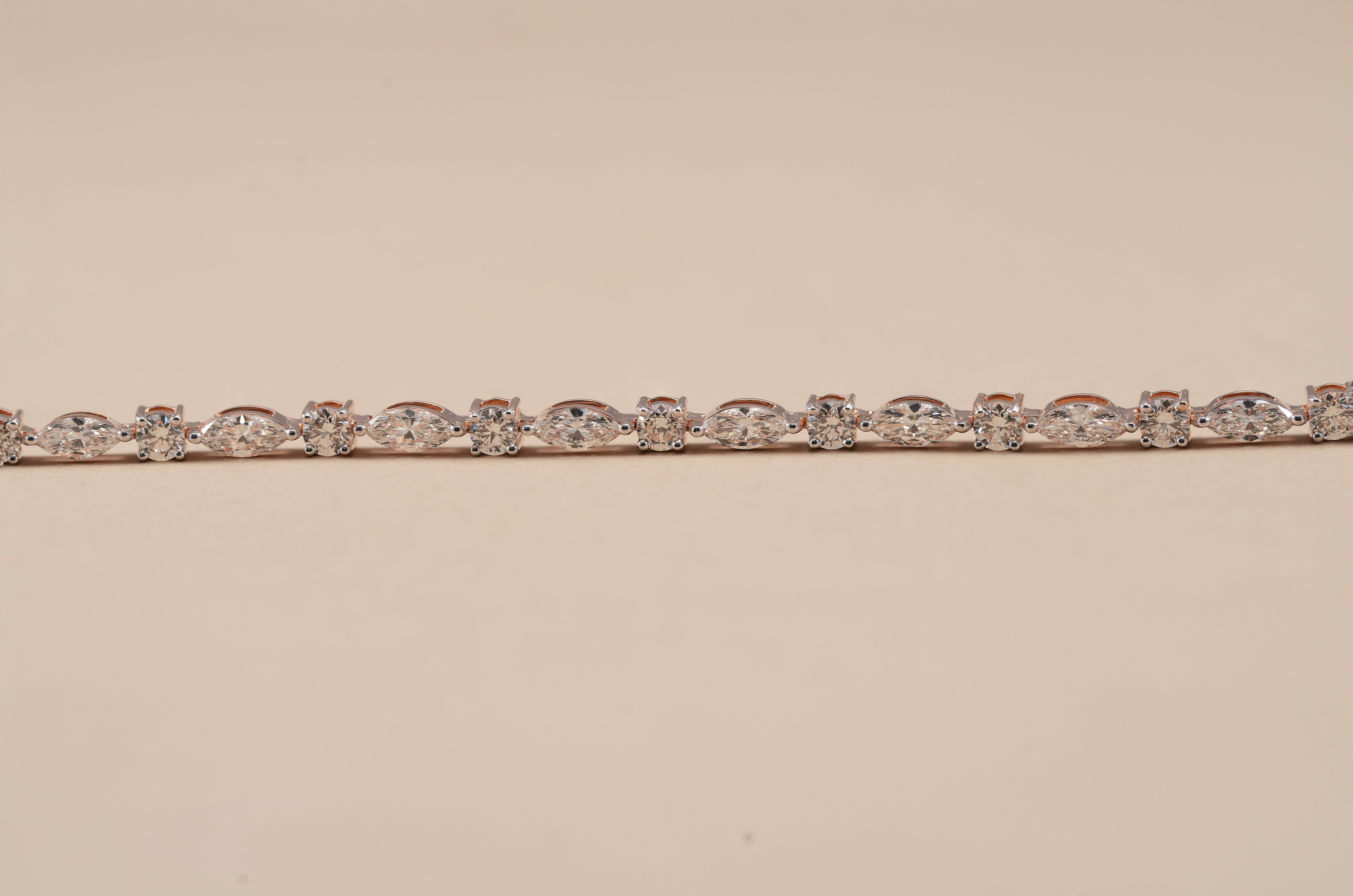Minimalist diamond bracelet handcrafted with ethical lab grown diamonds