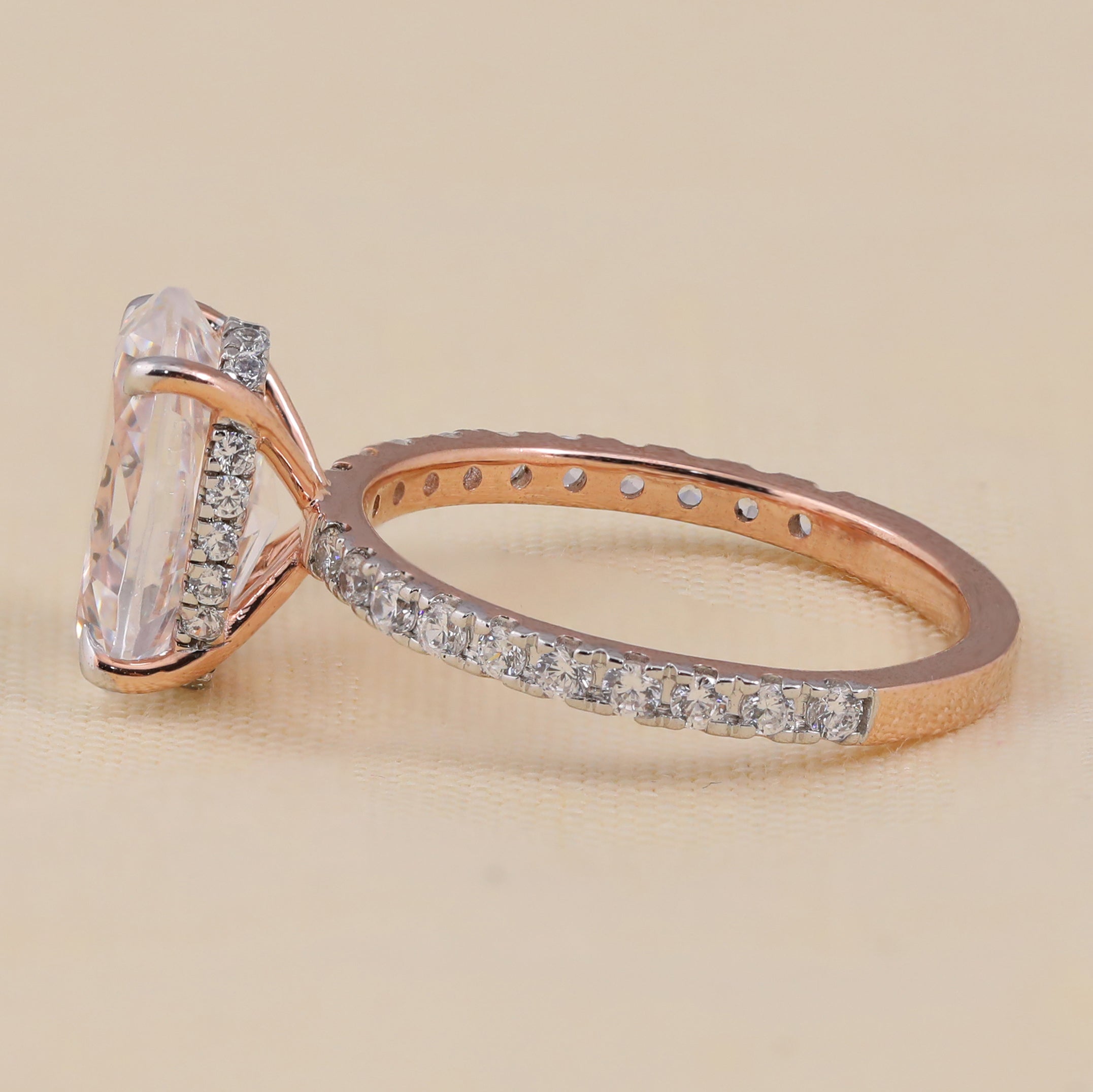 Oval Cut Lab Grown Diamond Solitaire Engagement Ring