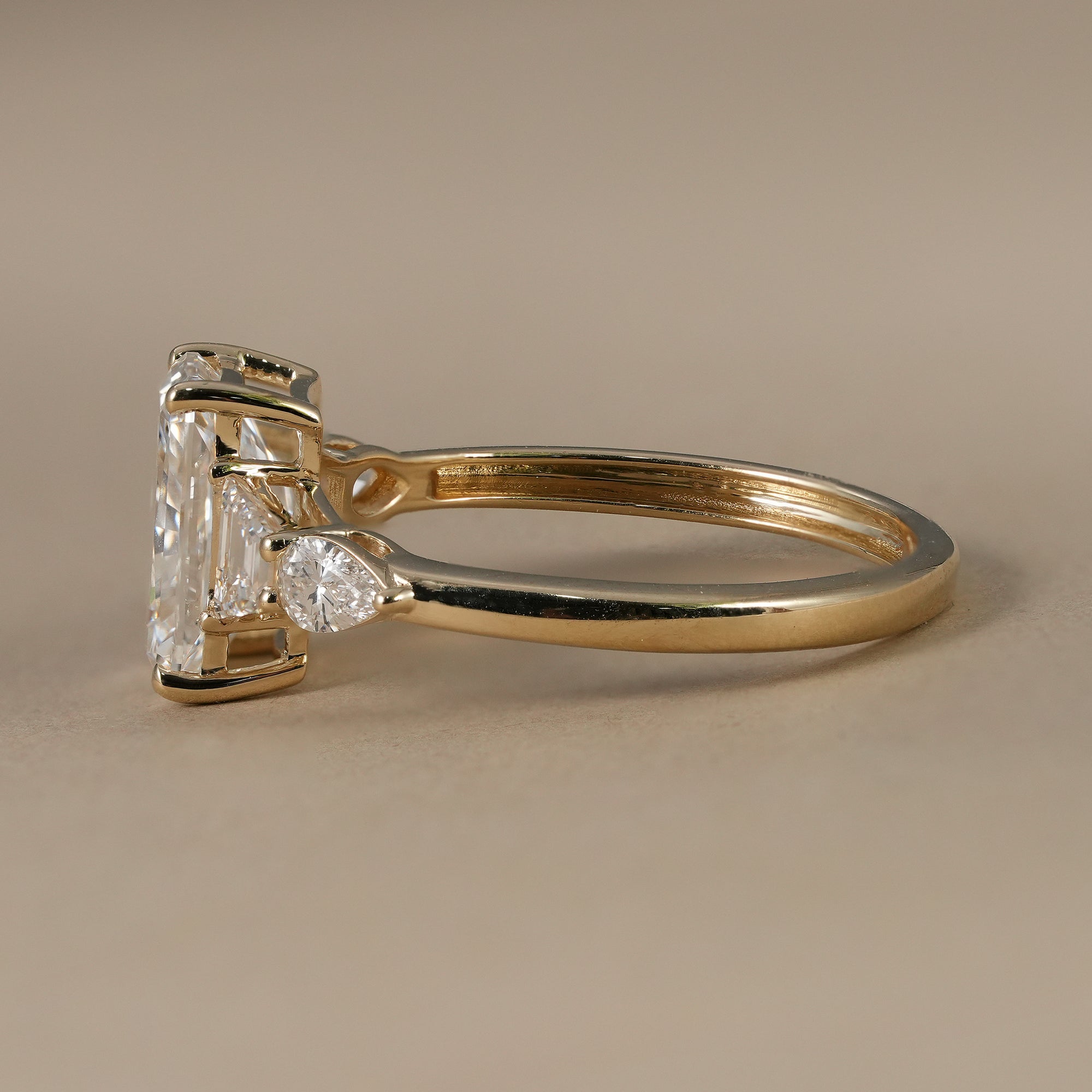 Five Stone Radiant Cut Lab Grown Diamond Engagement Ring