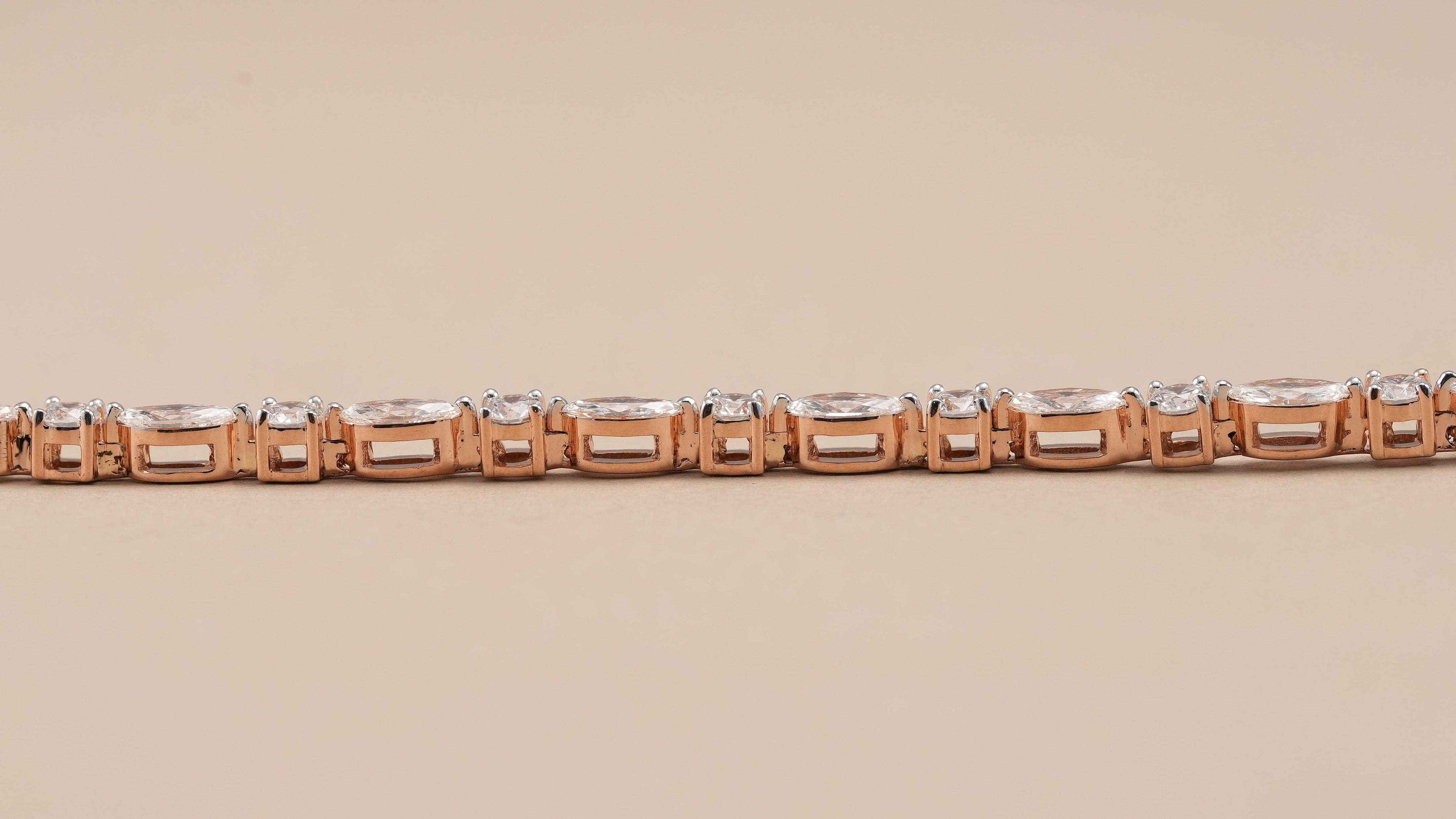 Luxury marquise and round diamond bracelet for women