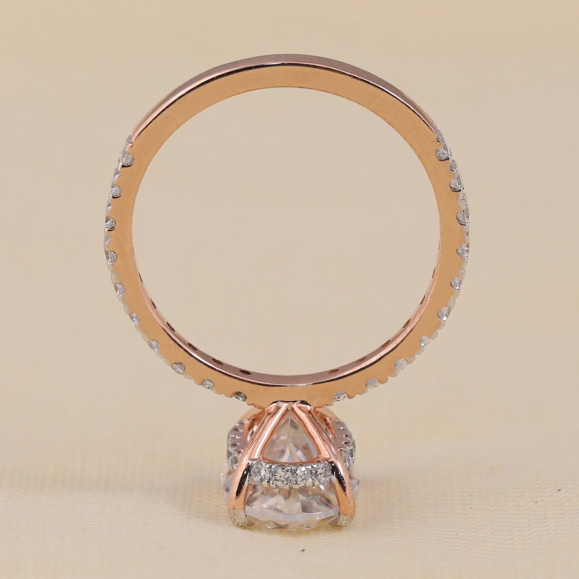 Oval Cut Lab Grown Diamond Solitaire Engagement Ring