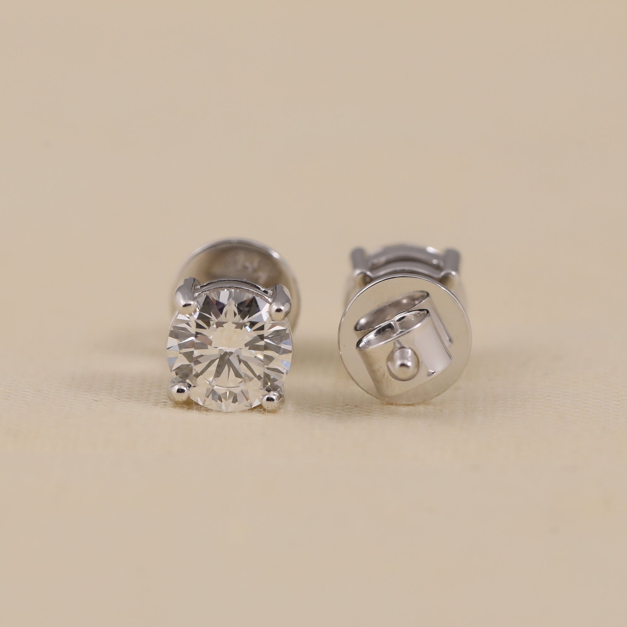 Elegant round diamond studs ideal for anniversary and birthday celebrations