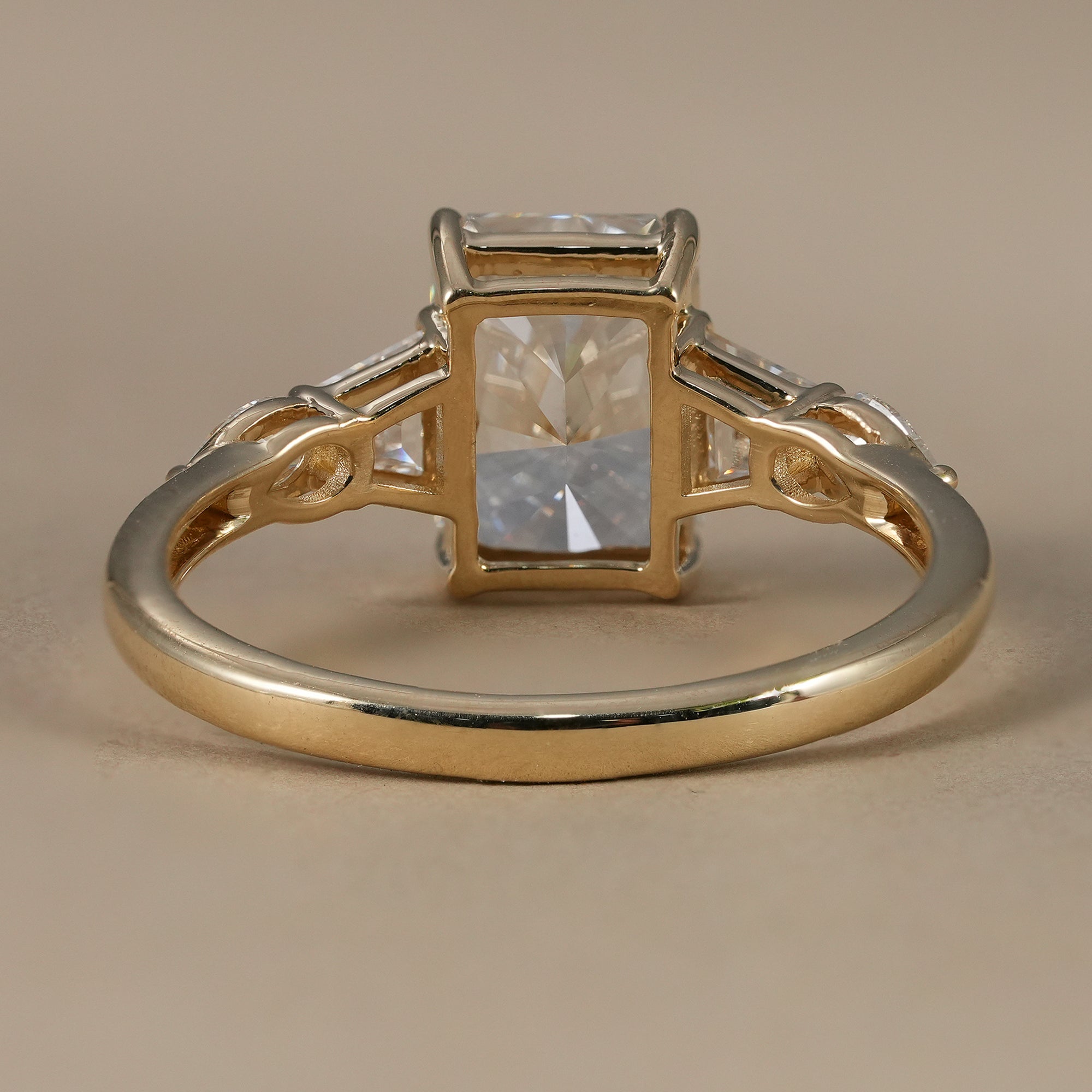 Five Stone Radiant Cut Lab Grown Diamond Engagement Ring