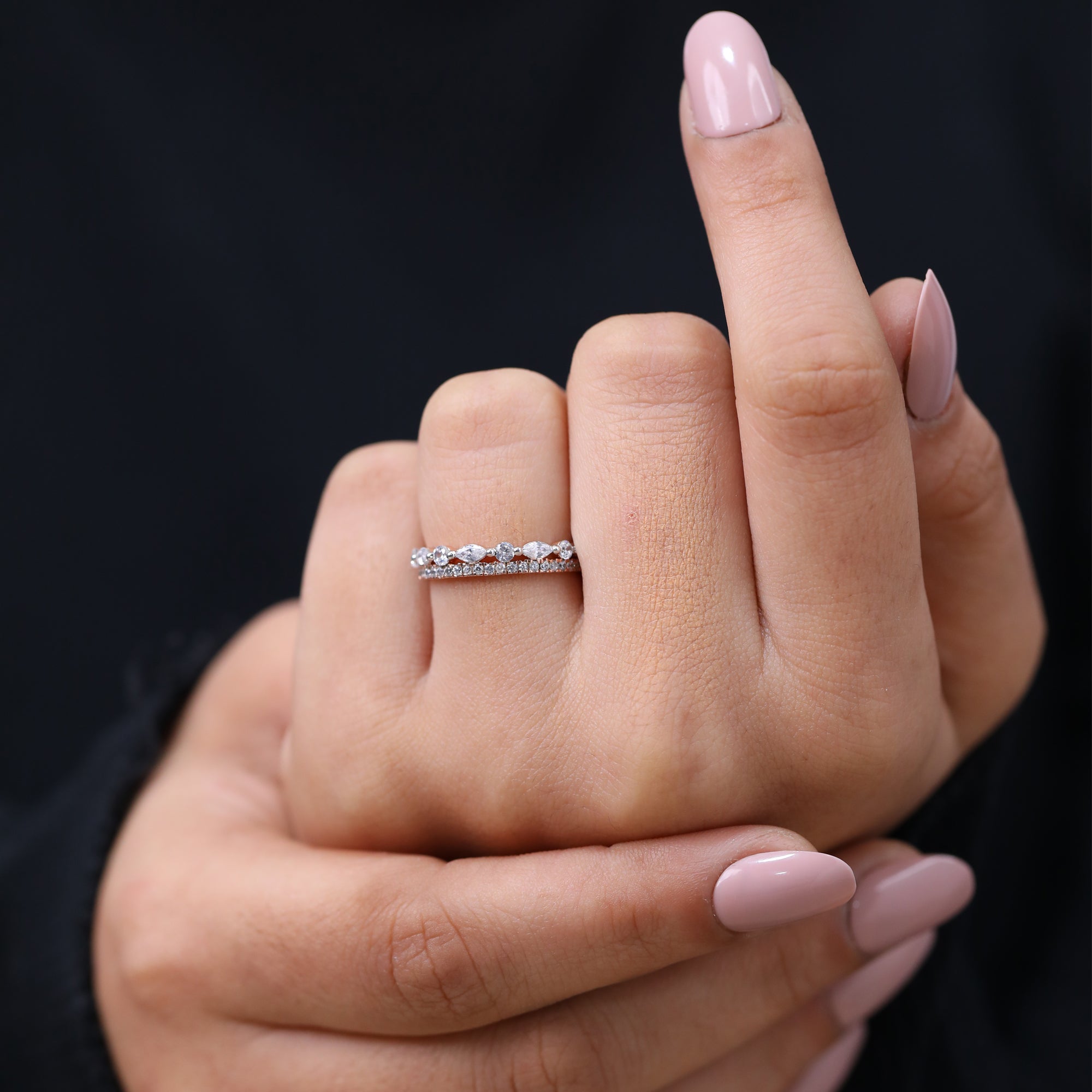 Luxury women’s lab grown diamond band for wedding or stack