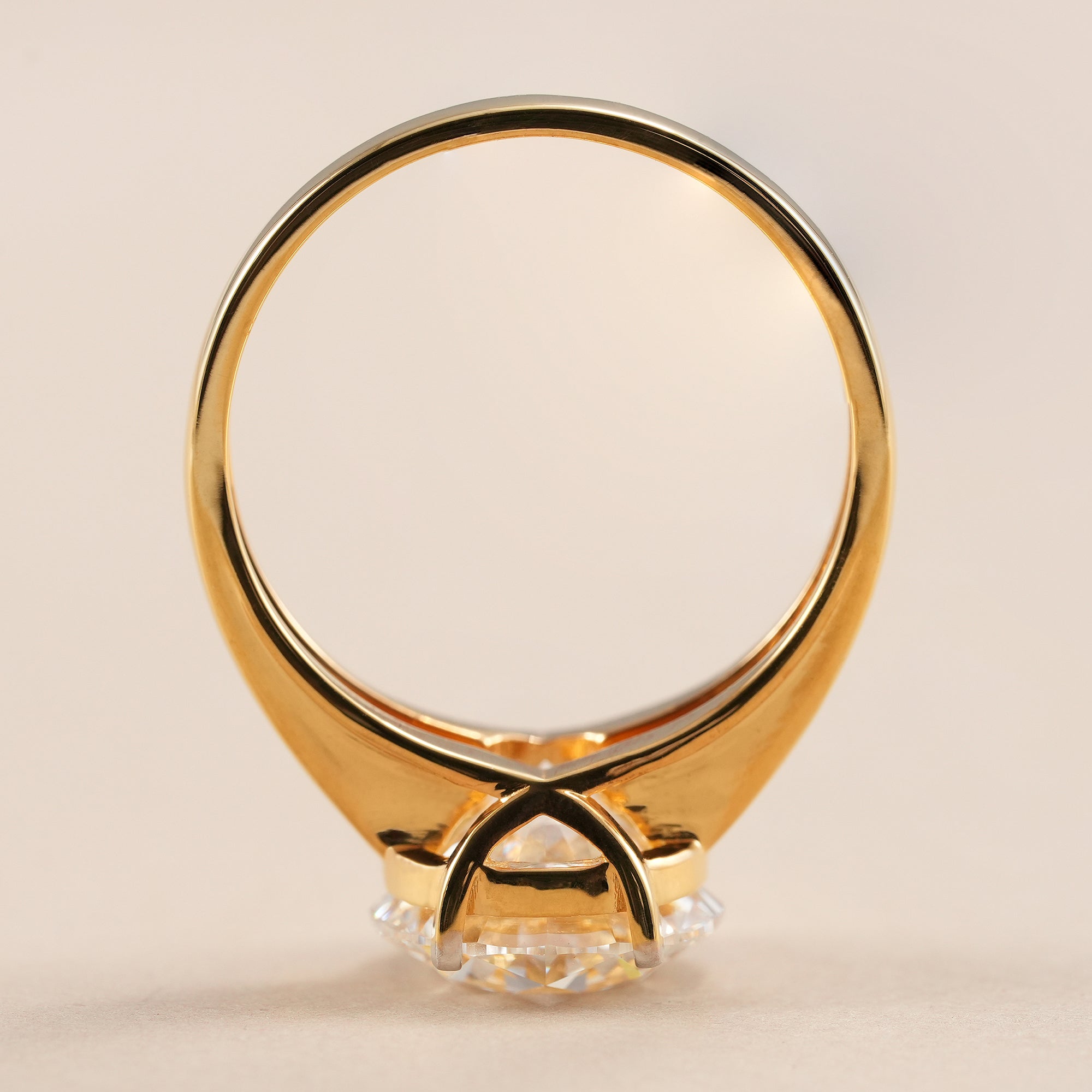 3.70 CT Round Lab Grown Diamond Solitaire Engagement Ring, IGI Certified
