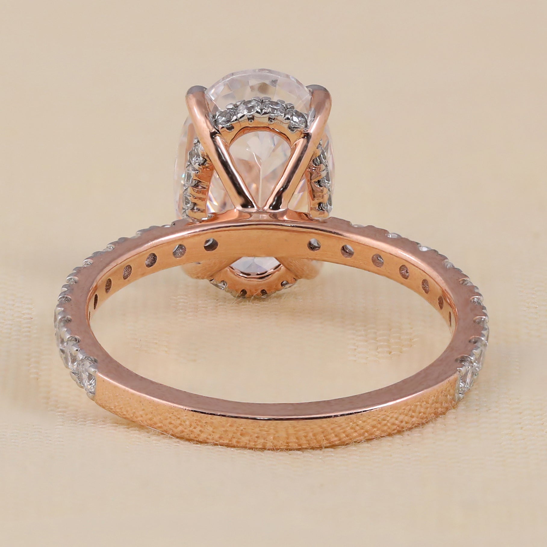 Oval Cut Lab Grown Diamond Solitaire Engagement Ring