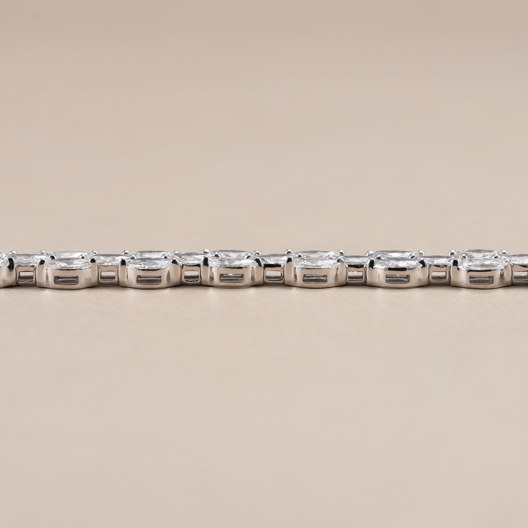 Three Row Marquise Cut Lab Grown Diamond Tennis Bracelet