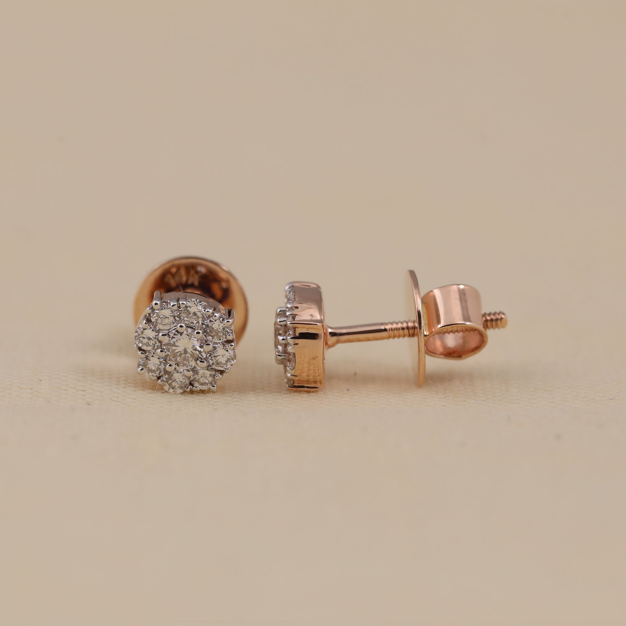 Shimmering cluster diamond earrings ideal for birthday or holiday gifts