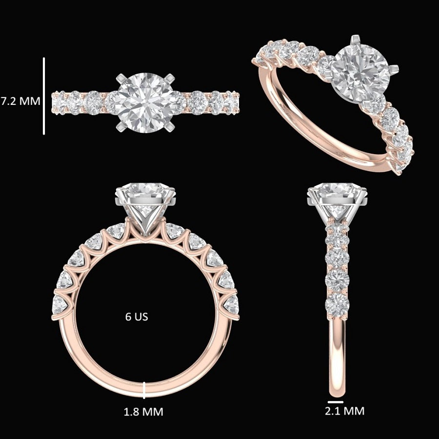 Round Engagement Ring