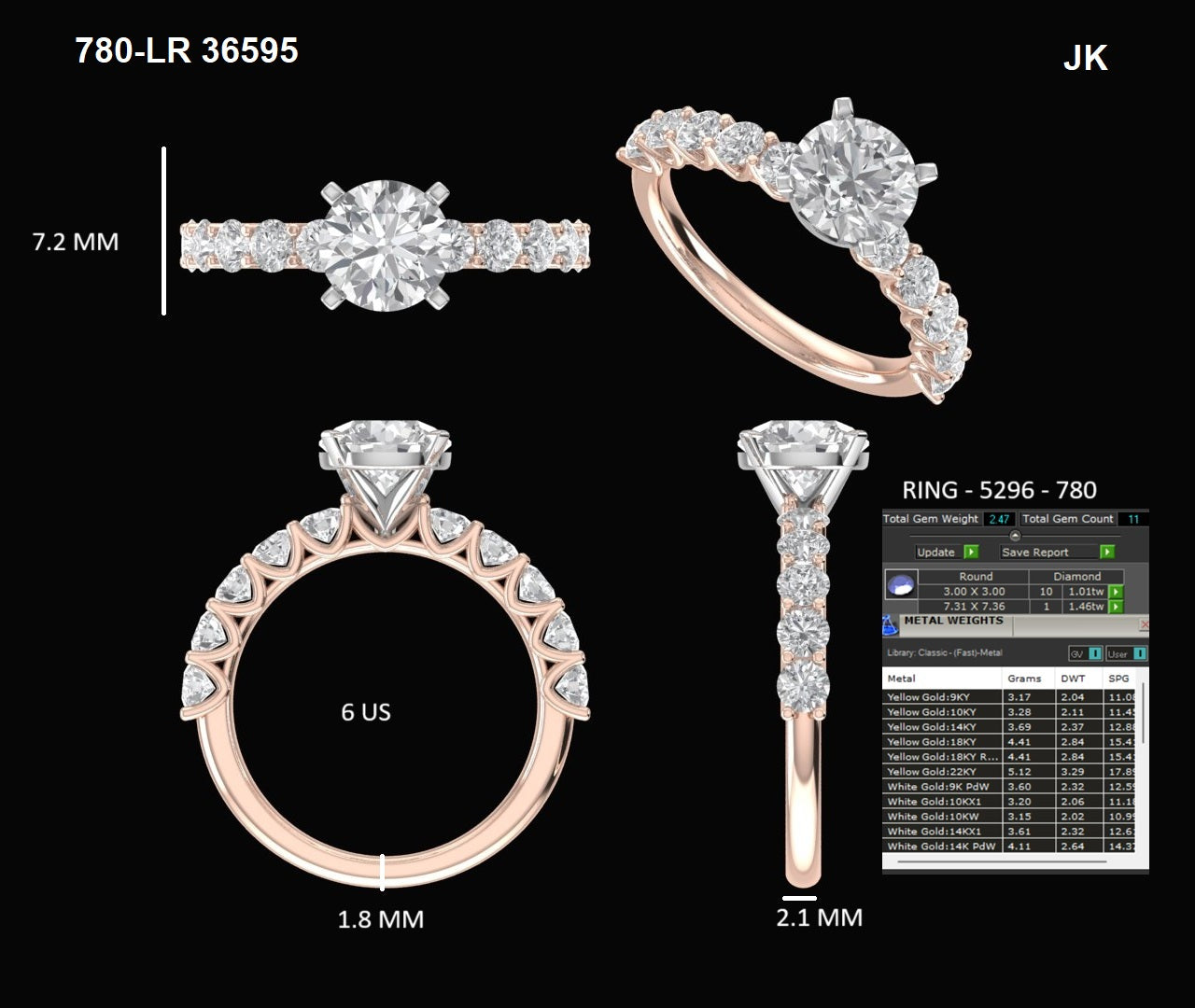 Round Engagement Ring
