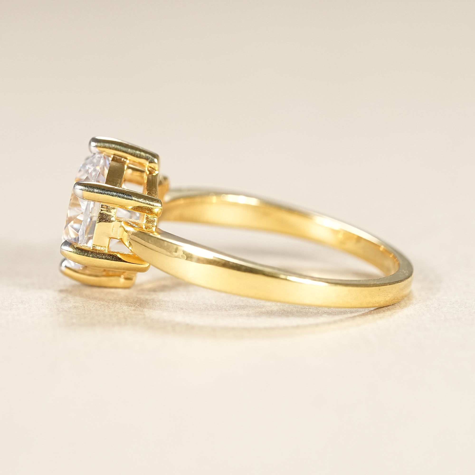 Timeless six prong solitaire ring with brilliant round lab diamond centerpiece