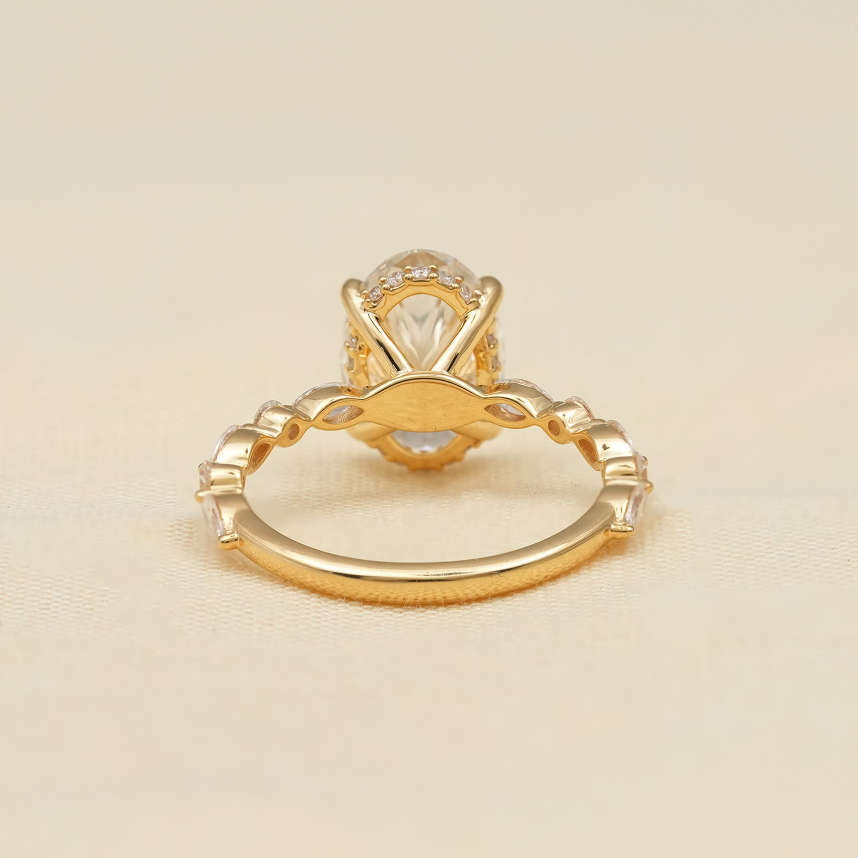 Oval Cut Lab Diamond Engagement Ring