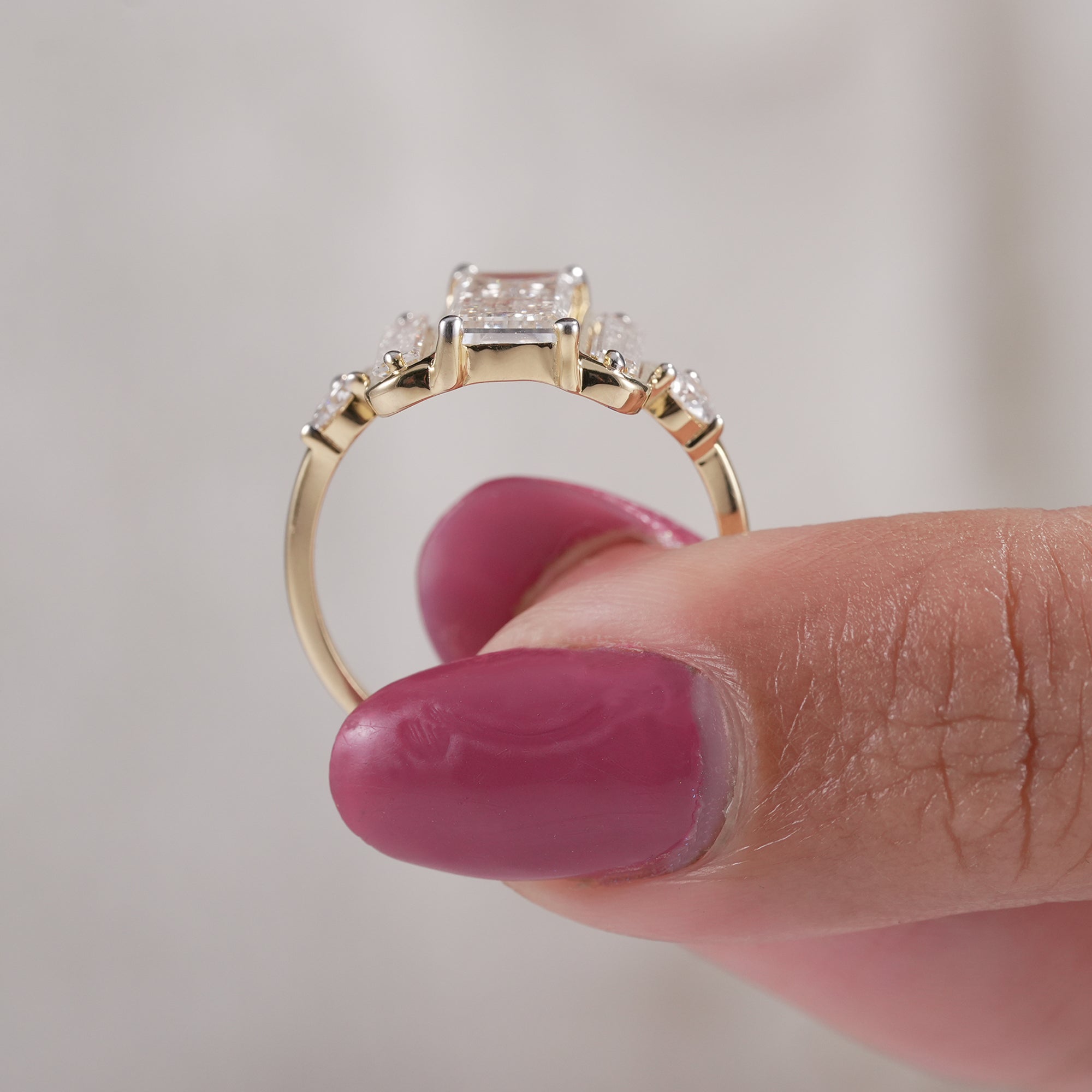 Handmade Gold Diamond Engagement Ring