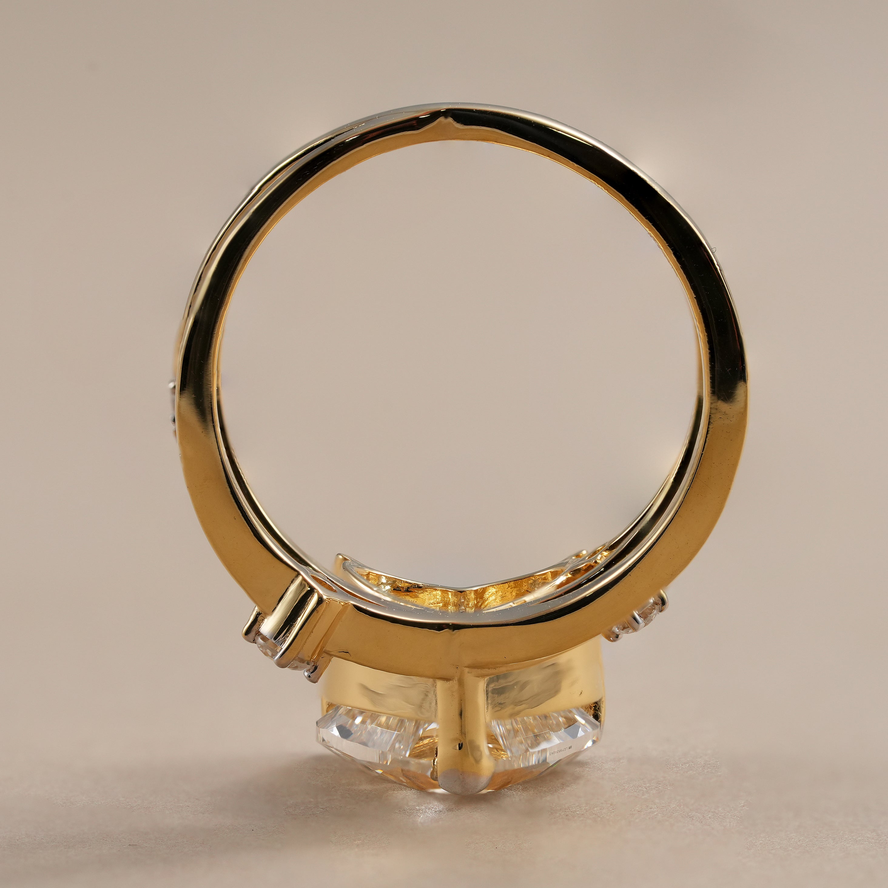 IGI certified heart lab diamond bypass engagement ring