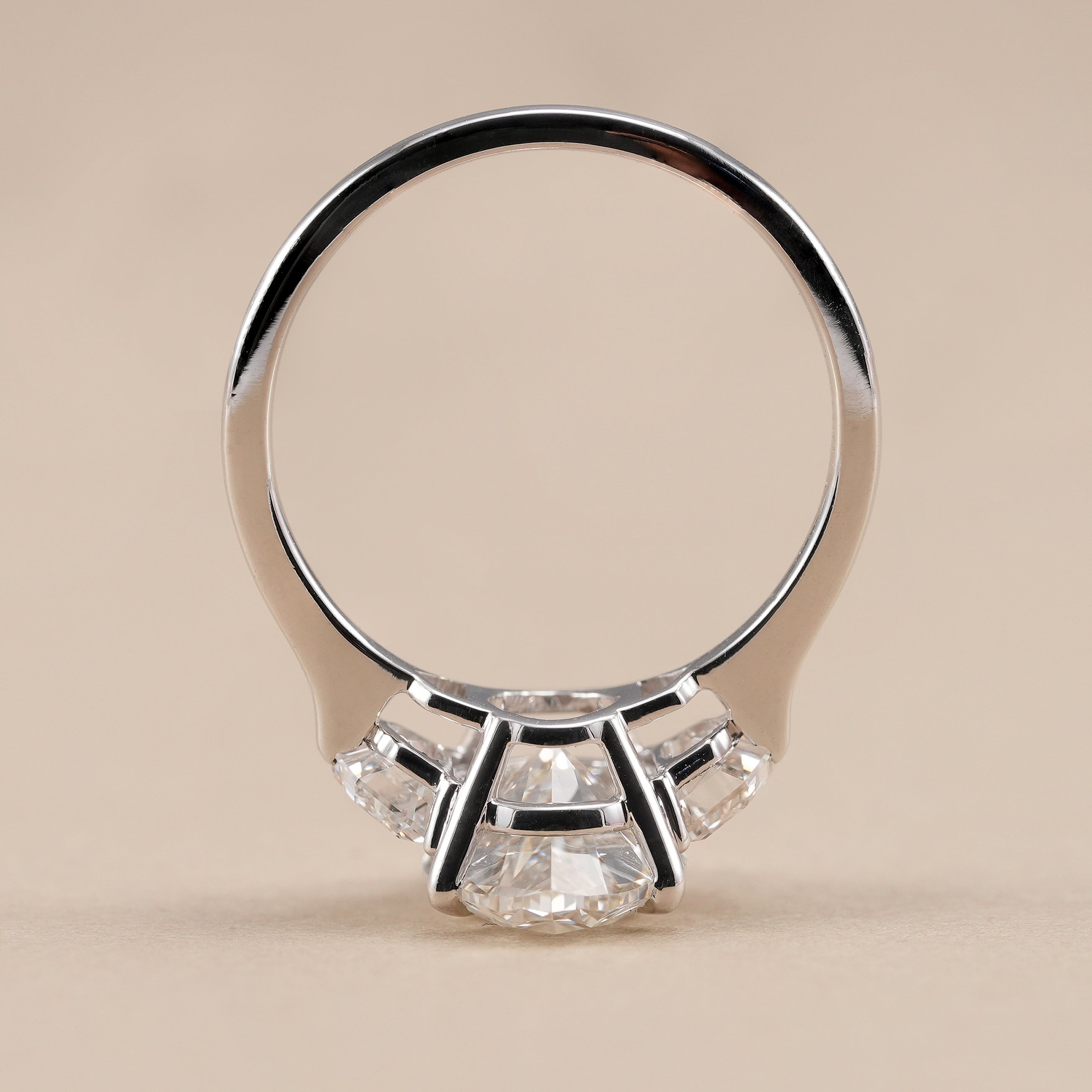 Fine jewelry oval diamond cocktail ring with lab grown diamonds