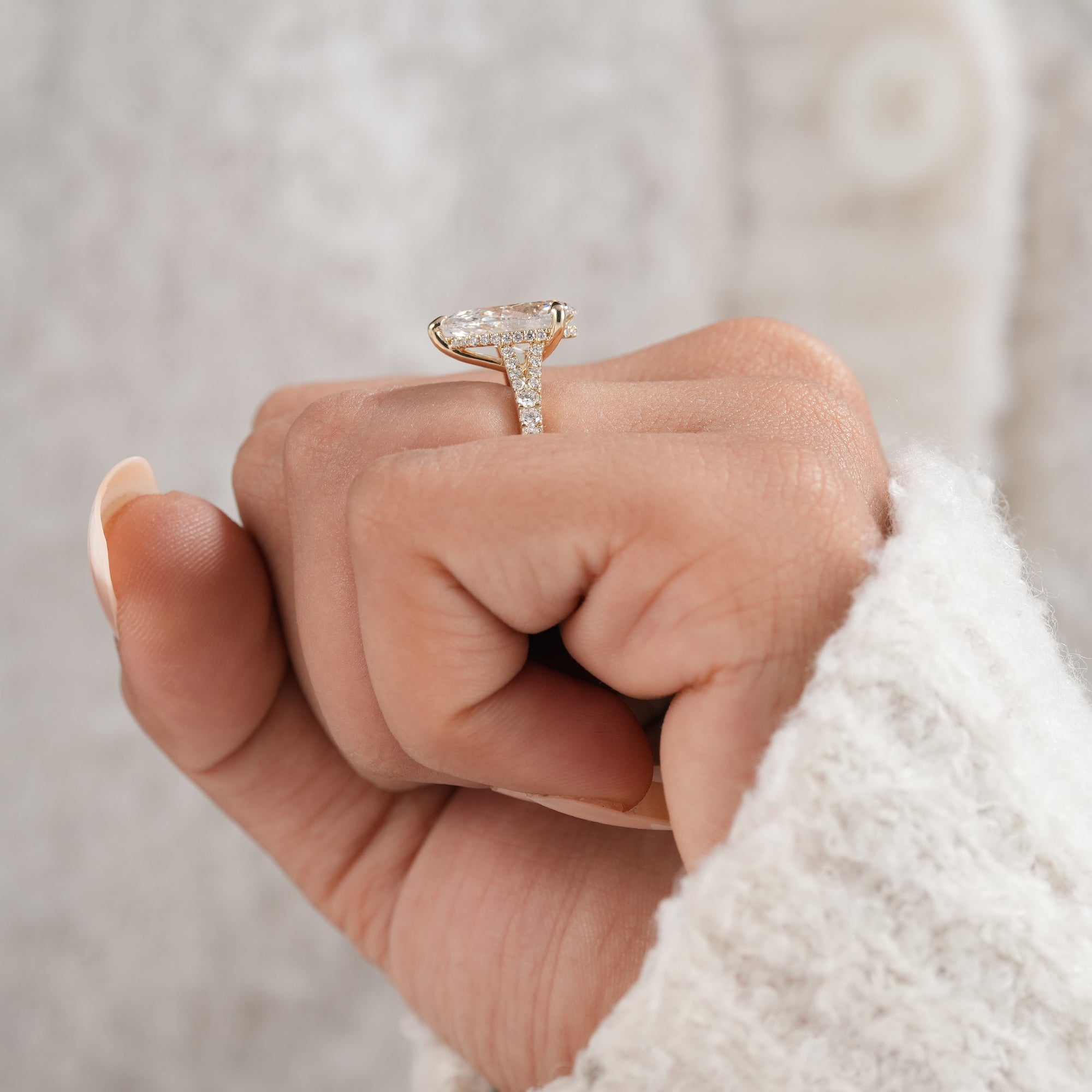 Pear Diamond Bridal Engagement Ring