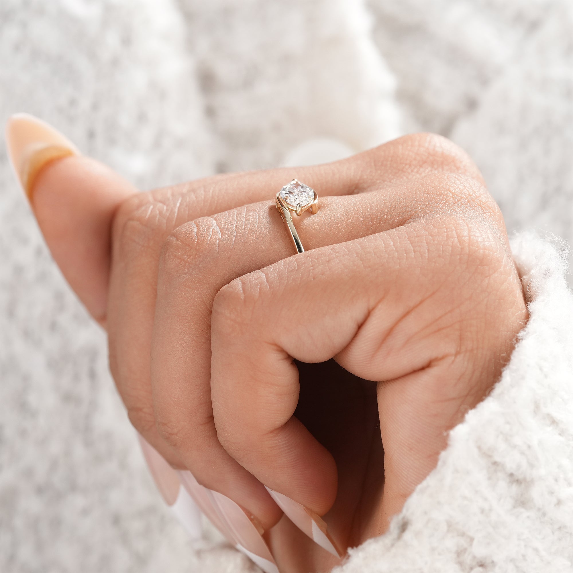 Elegant bridal jewelry featuring marquise cut diamond.