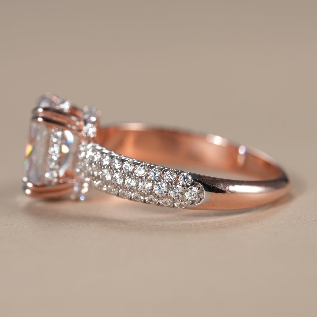 Luxury cushion lab diamond ring designed for proposals, weddings, and anniversary celebrations.
