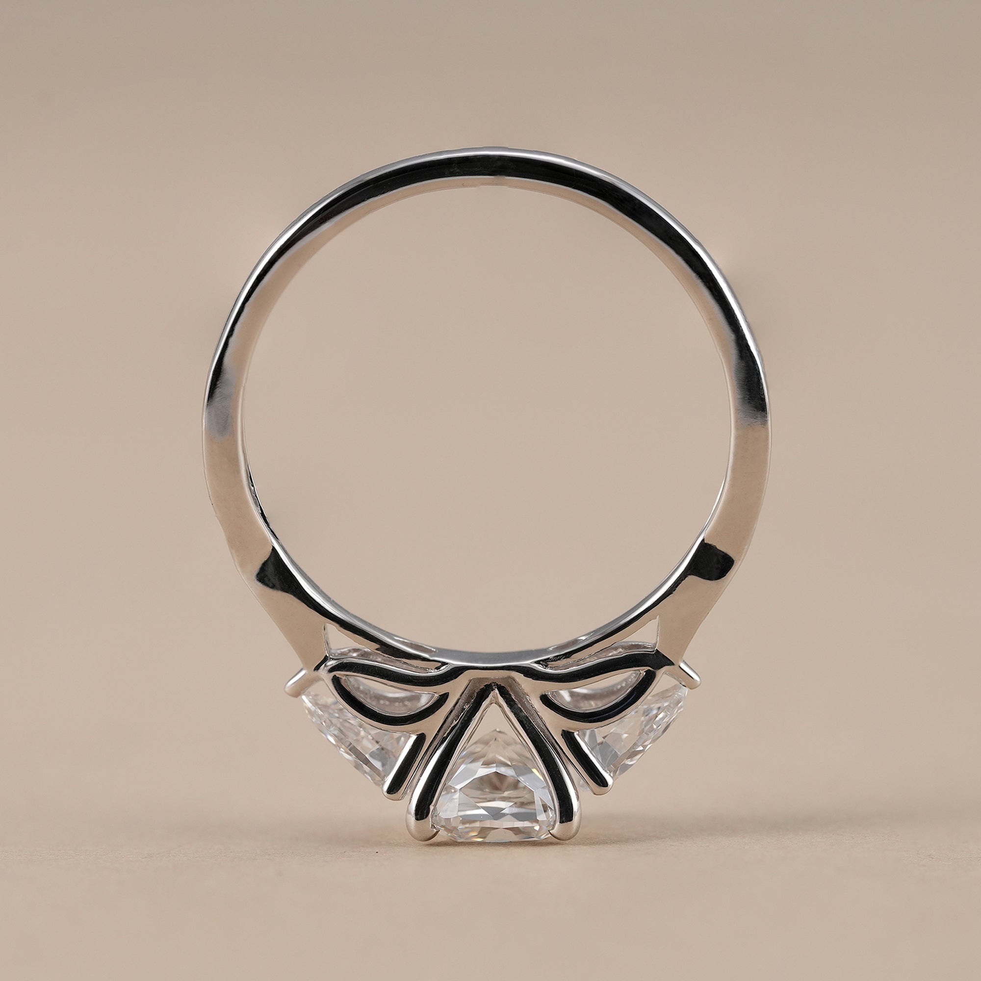 Luxury cushion cut engagement ring handcrafted in solid gold