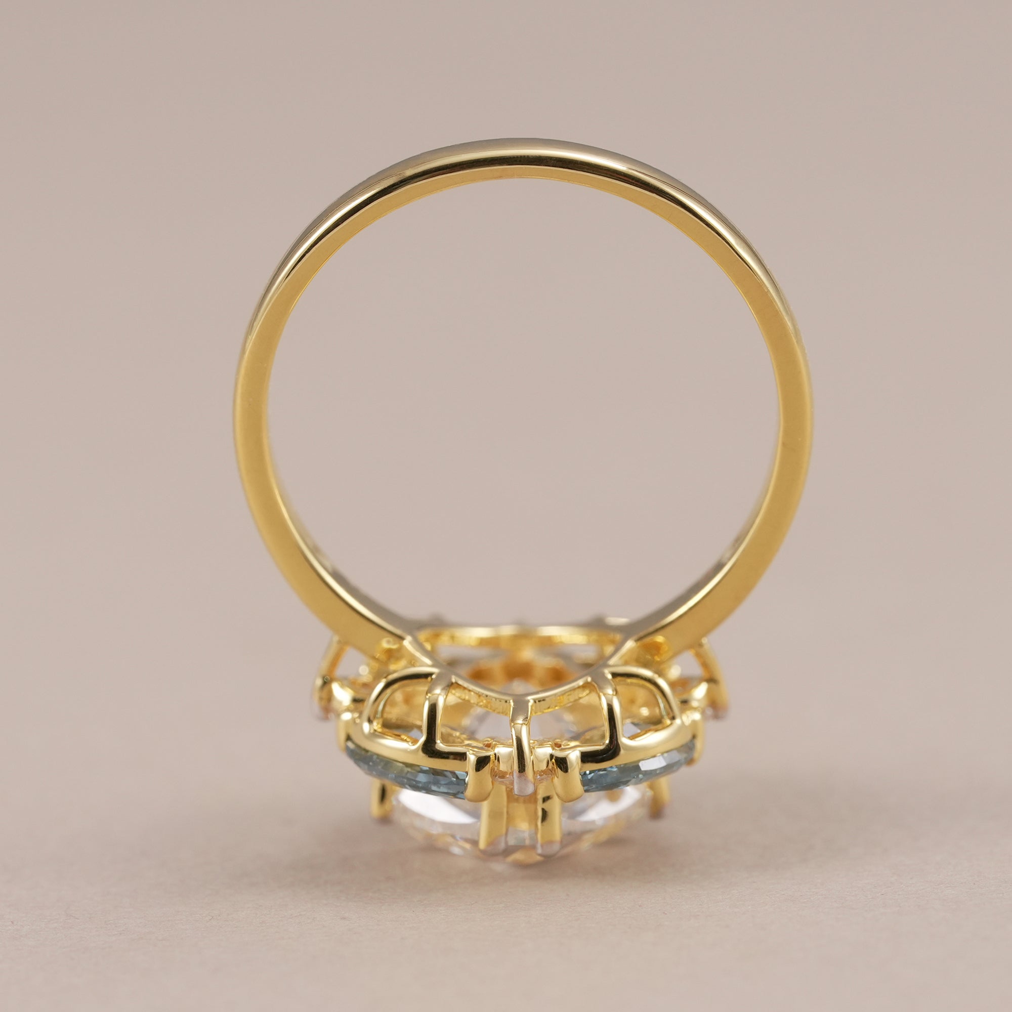 Handmade floral diamond cluster ring for women