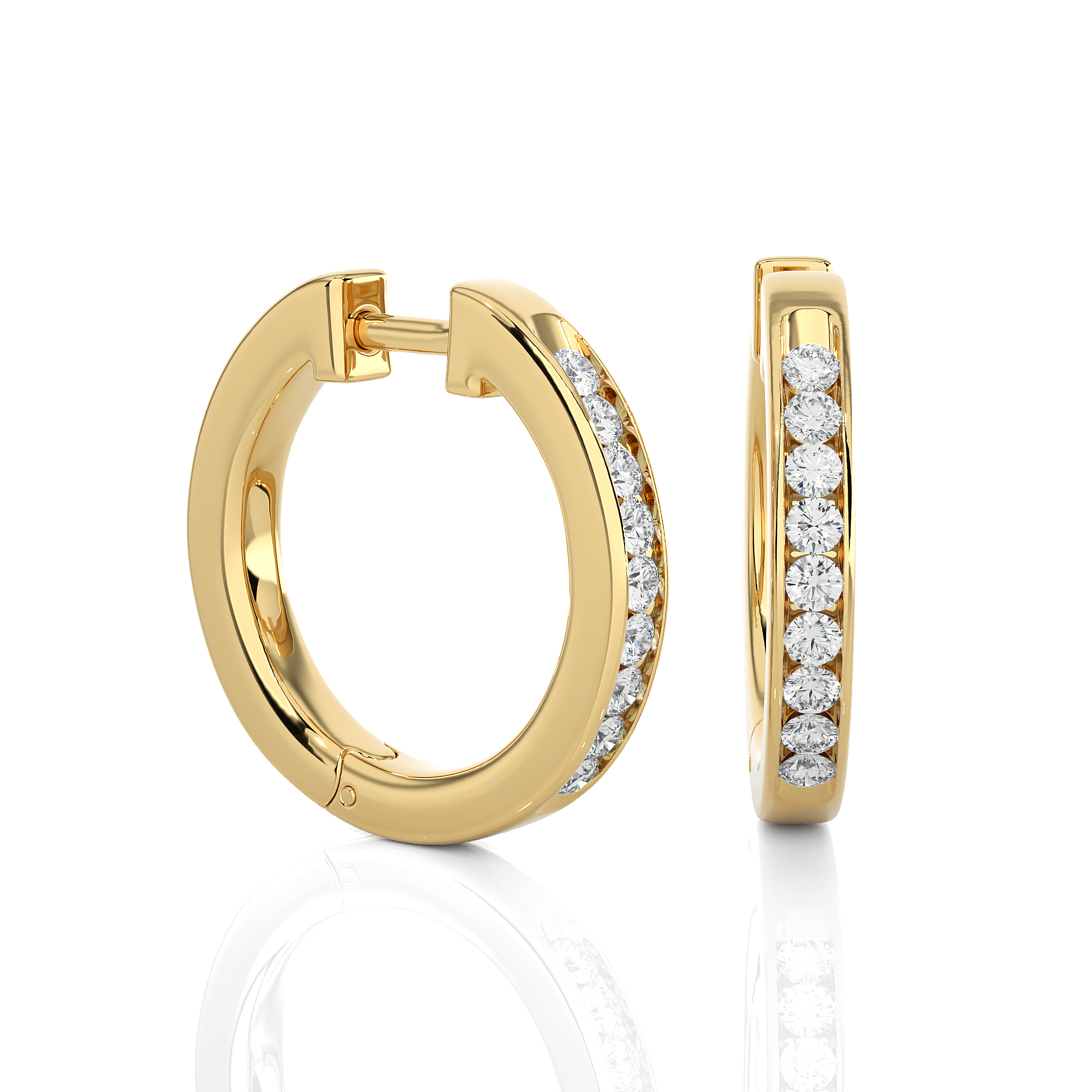 Lab-Grown Diamond Huggie Earrings