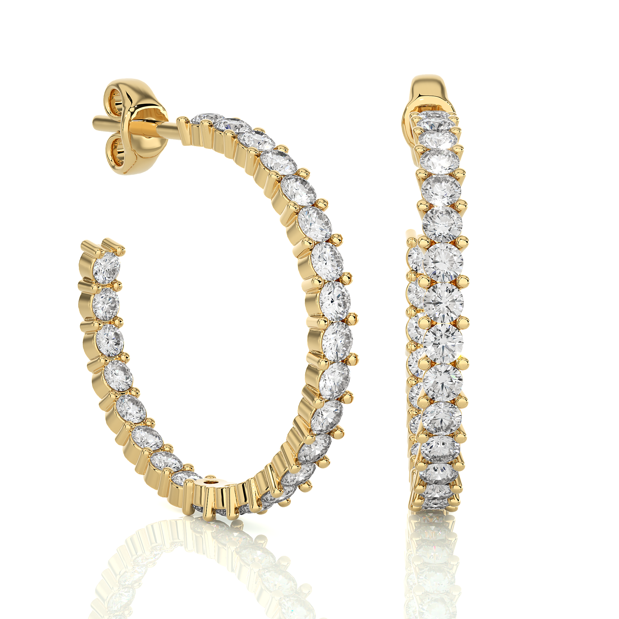 Luxe Lab Diamond Hoop Earrings