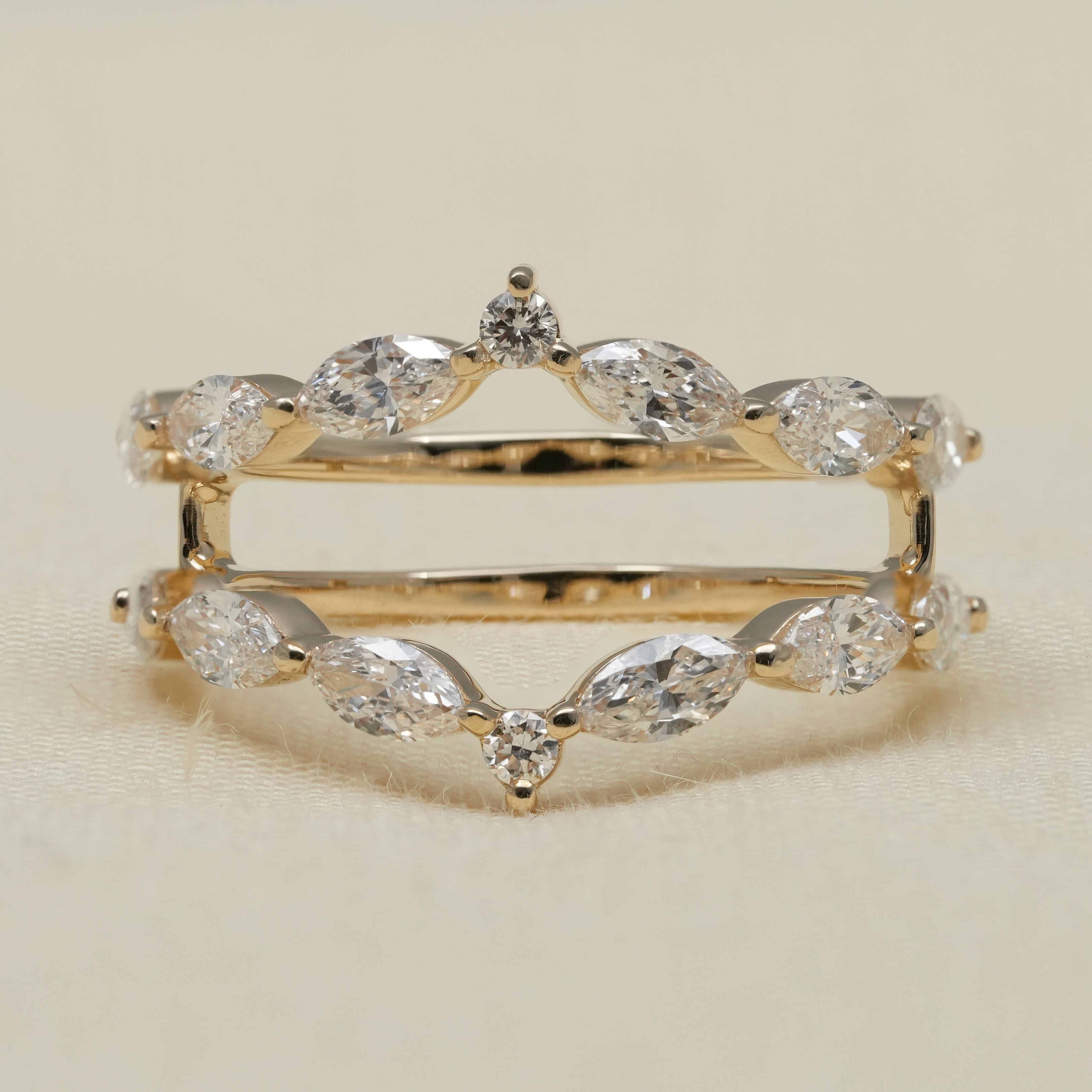 Lab grown diamond ring enhancer elegant wedding jewelry accessory