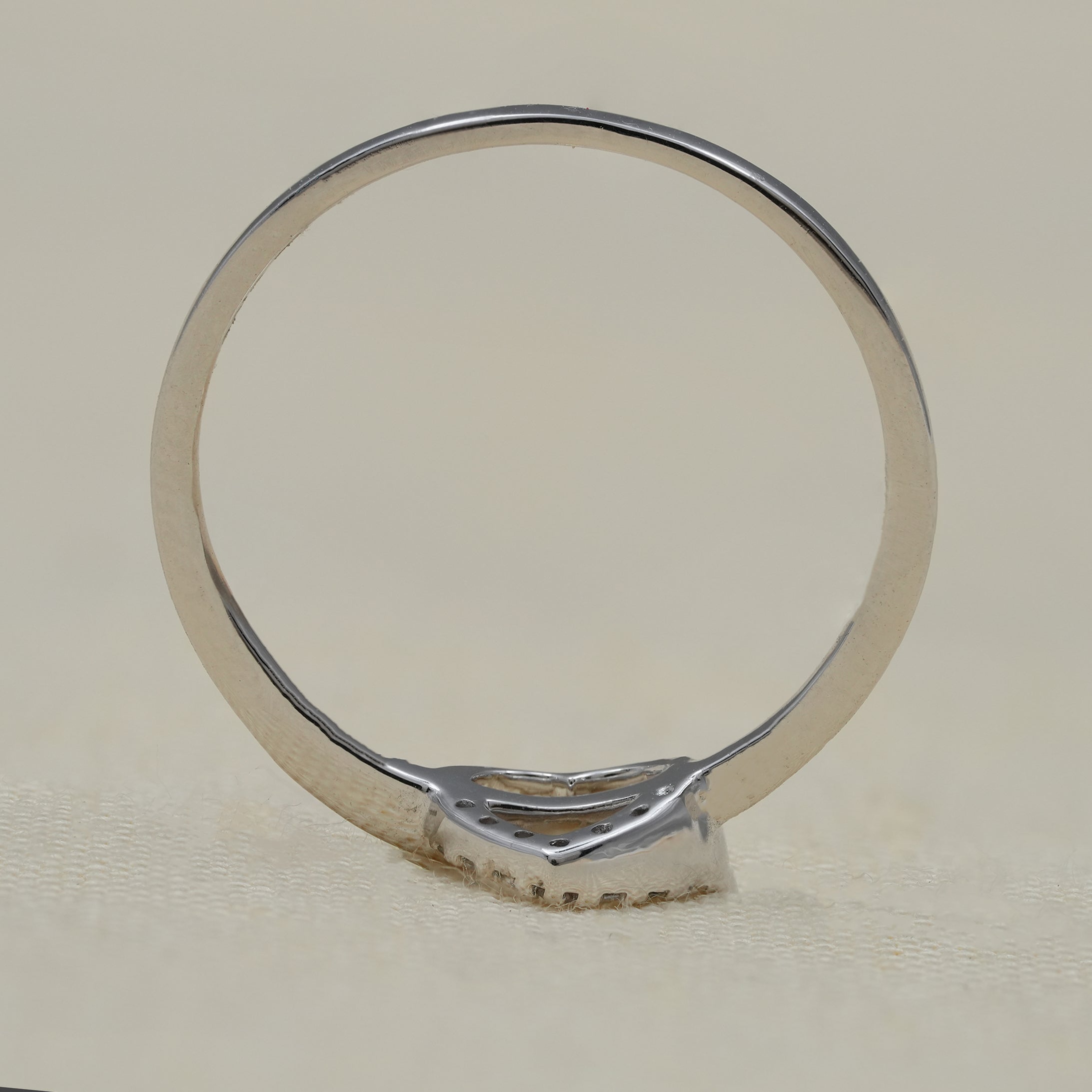 Minimalist Heart Shaped Lab Diamond Anniversary Ring