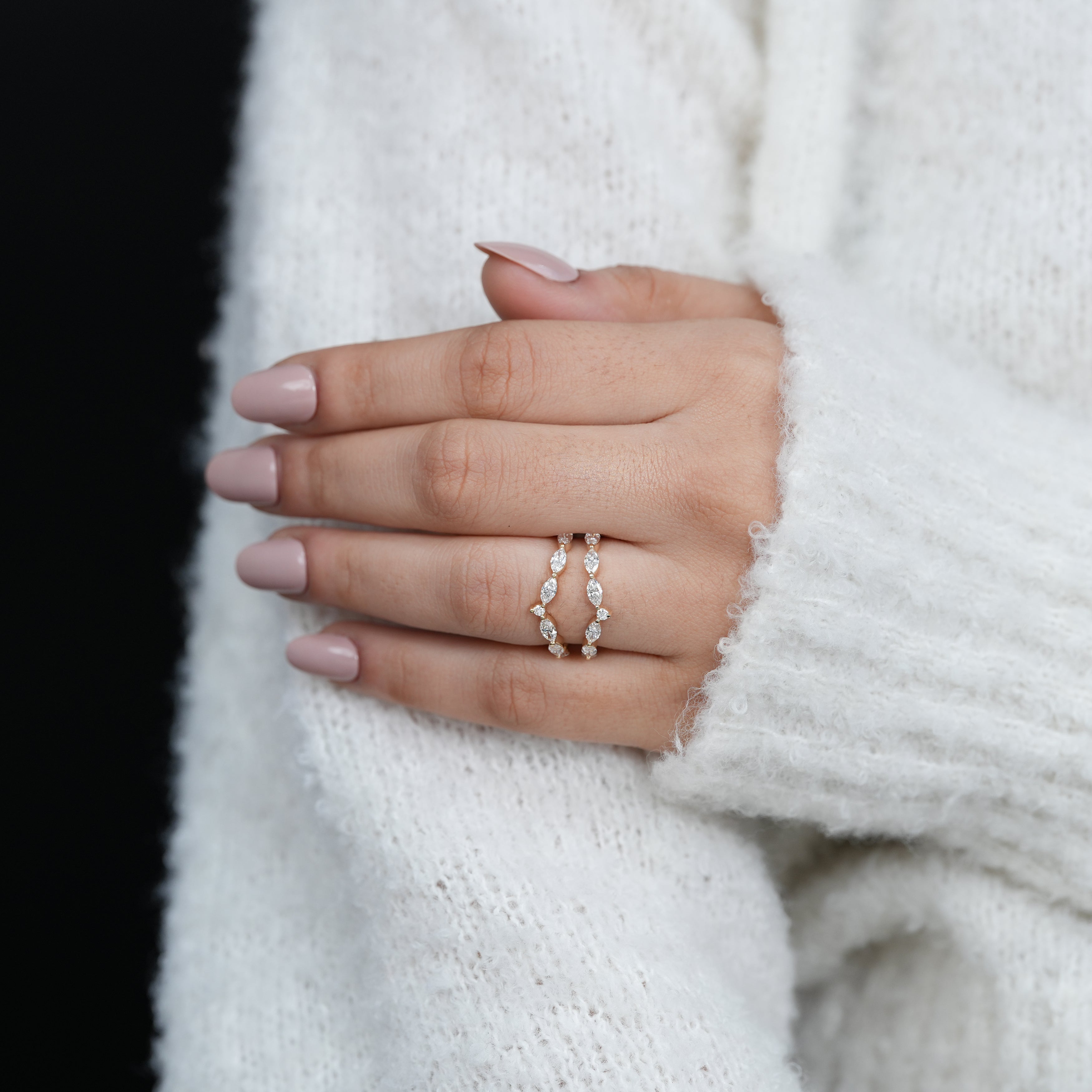 Marquise lab grown diamond ring perfect for wedding occasions