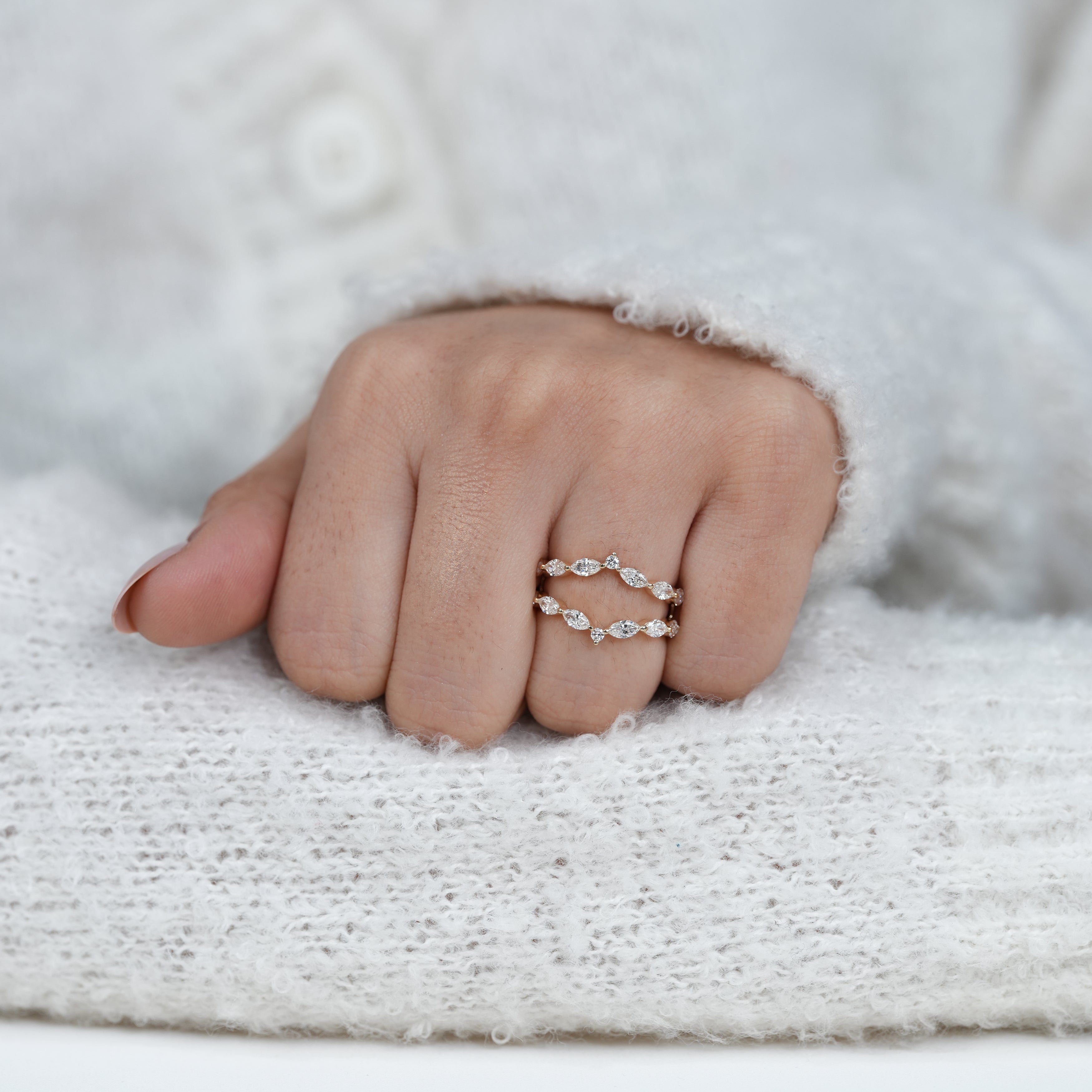 Lab grown diamond marquise ring perfect anniversary gift for wife