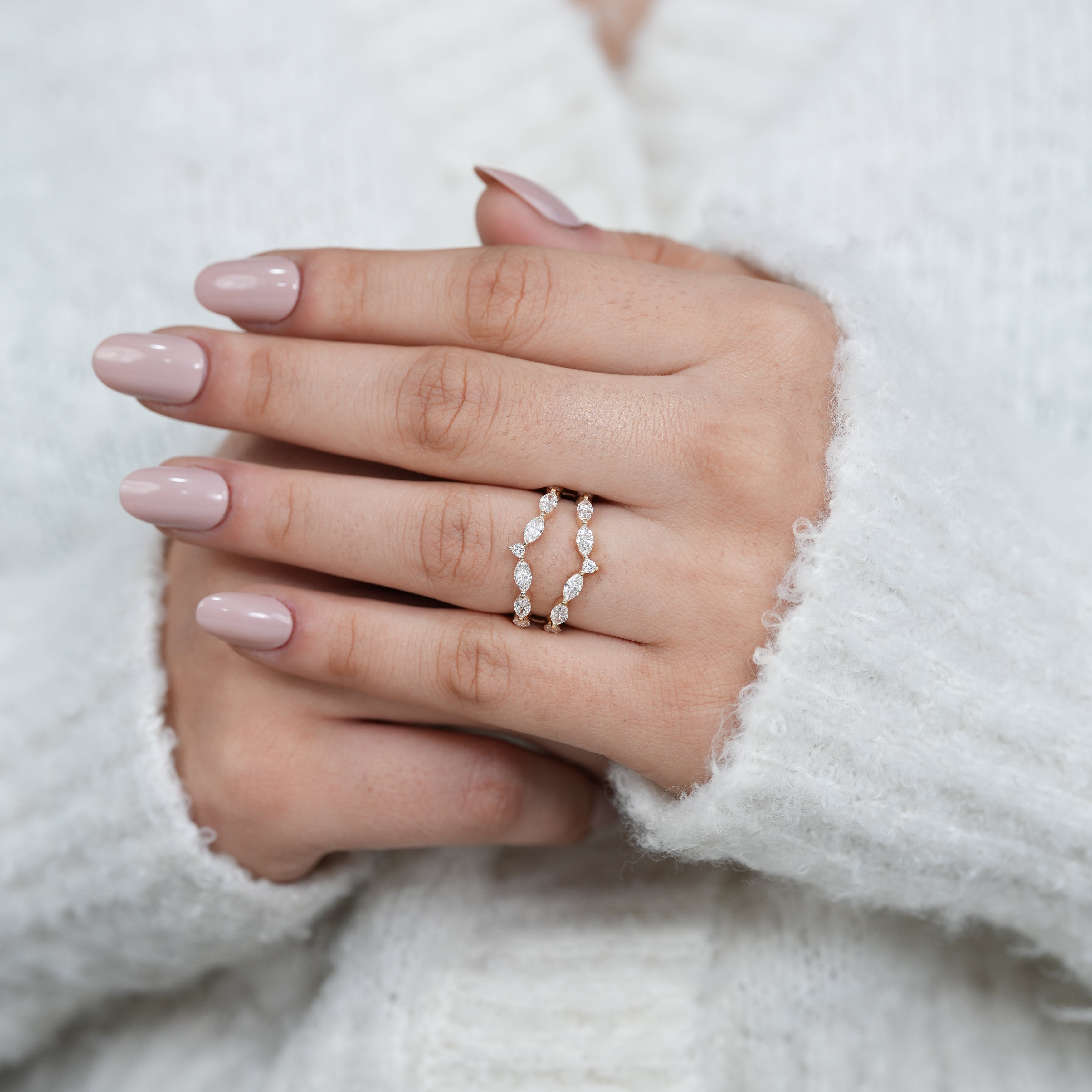 Lab grown diamond marquise ring meaningful gift for mom