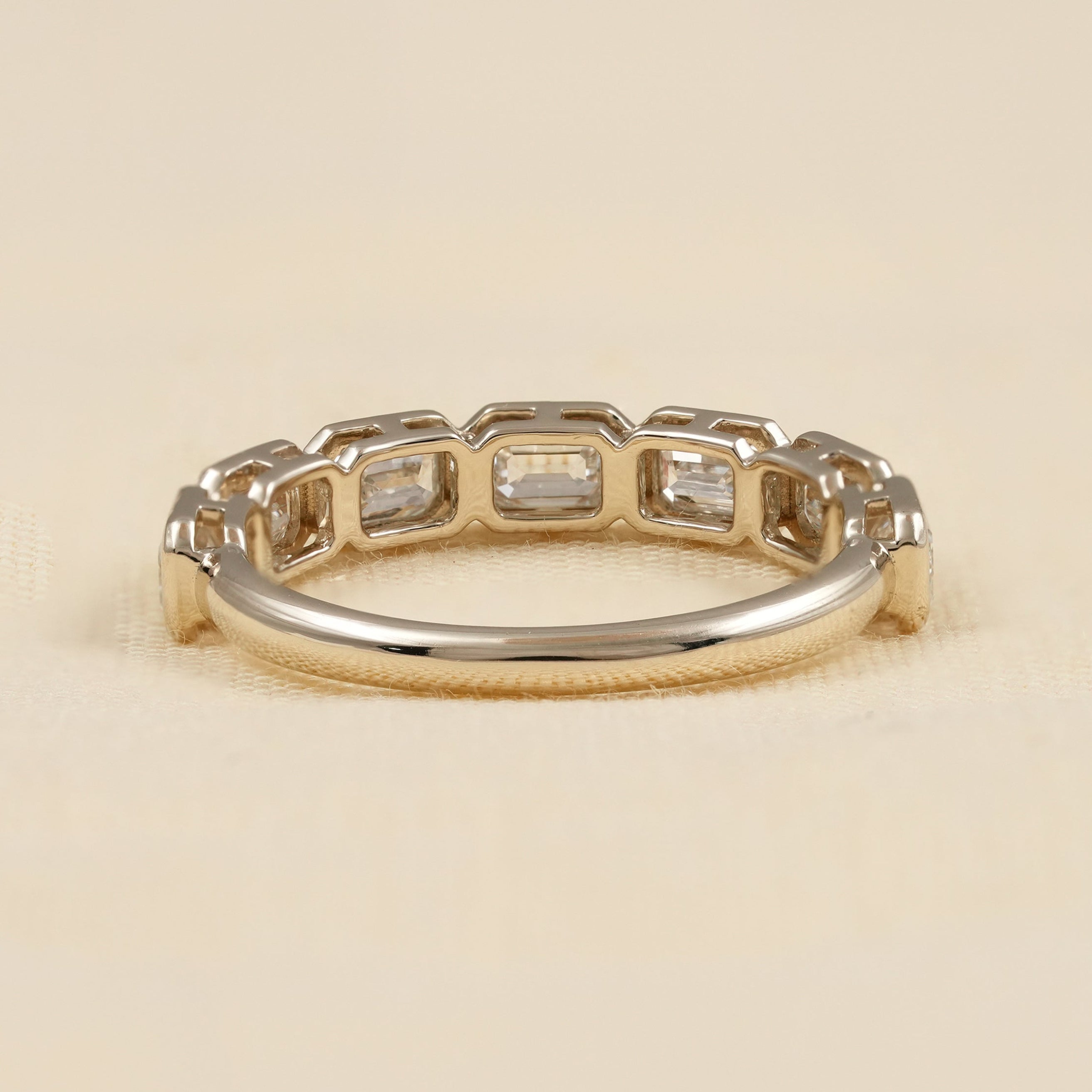 Elegant Emerald Diamond Band for Stacking and Bridal Jewelry