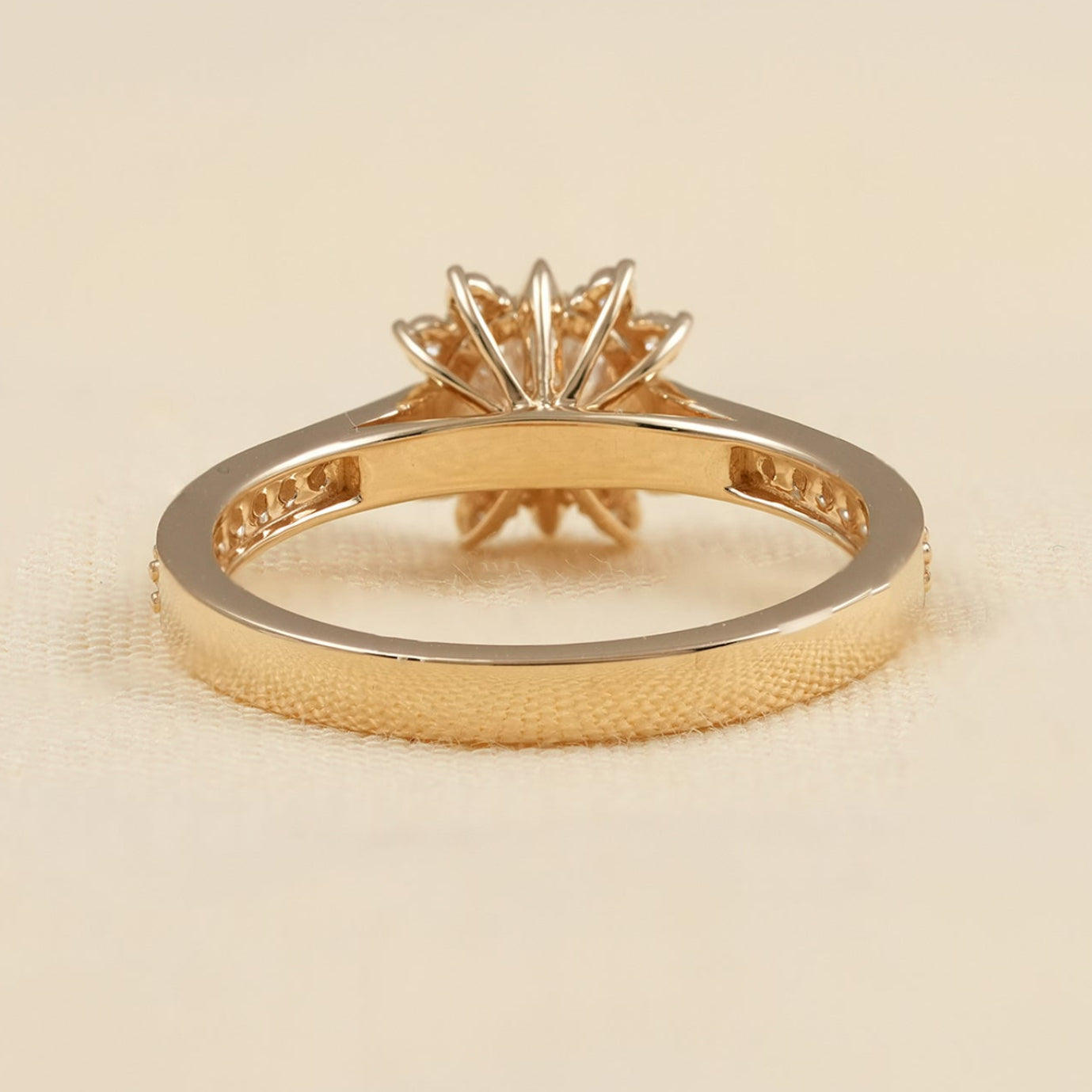 Unique Sunburst Lab Diamond Ring for Modern Bridal Jewelry Style