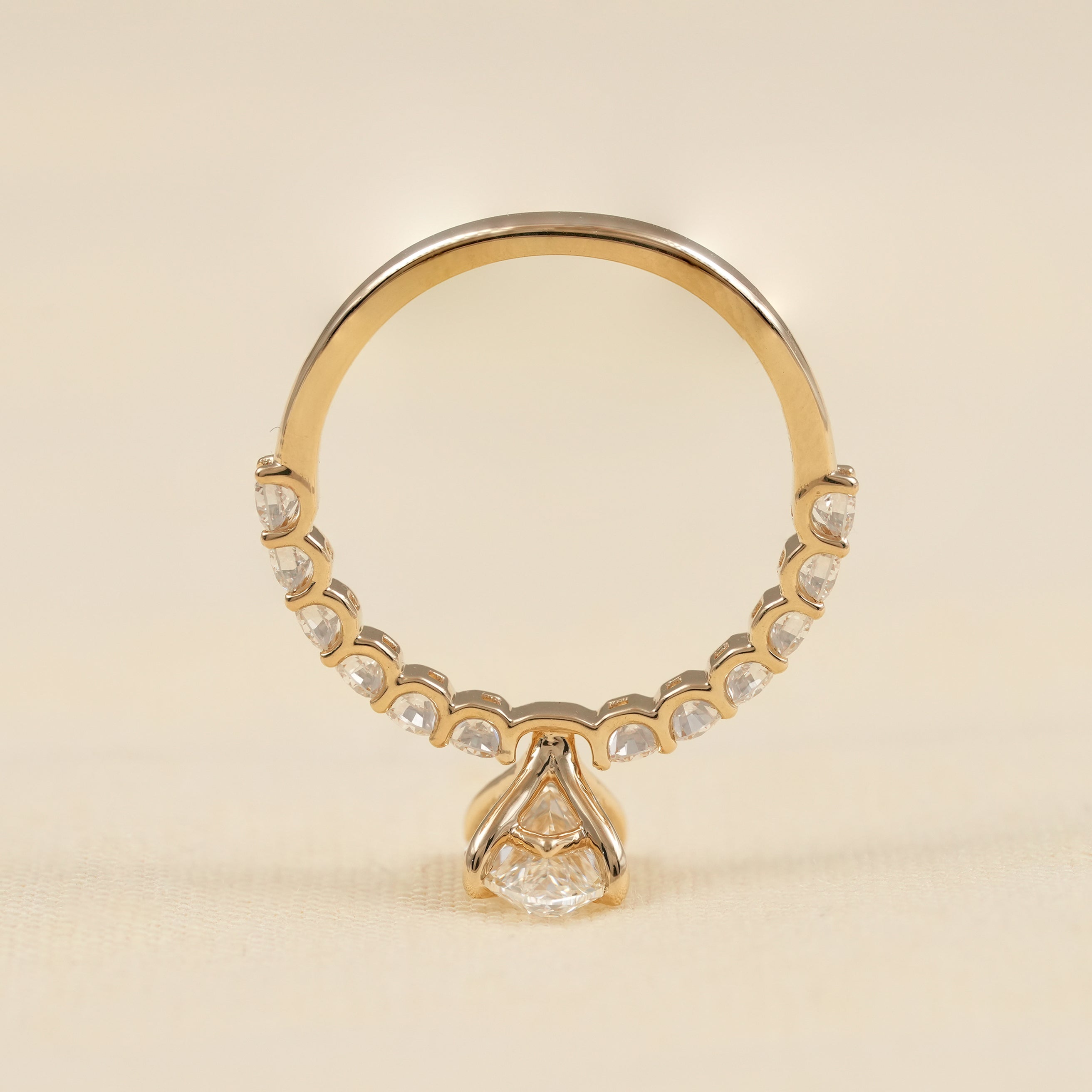 Timeless Marquise Engagement Ring with Prong Set Diamond Band