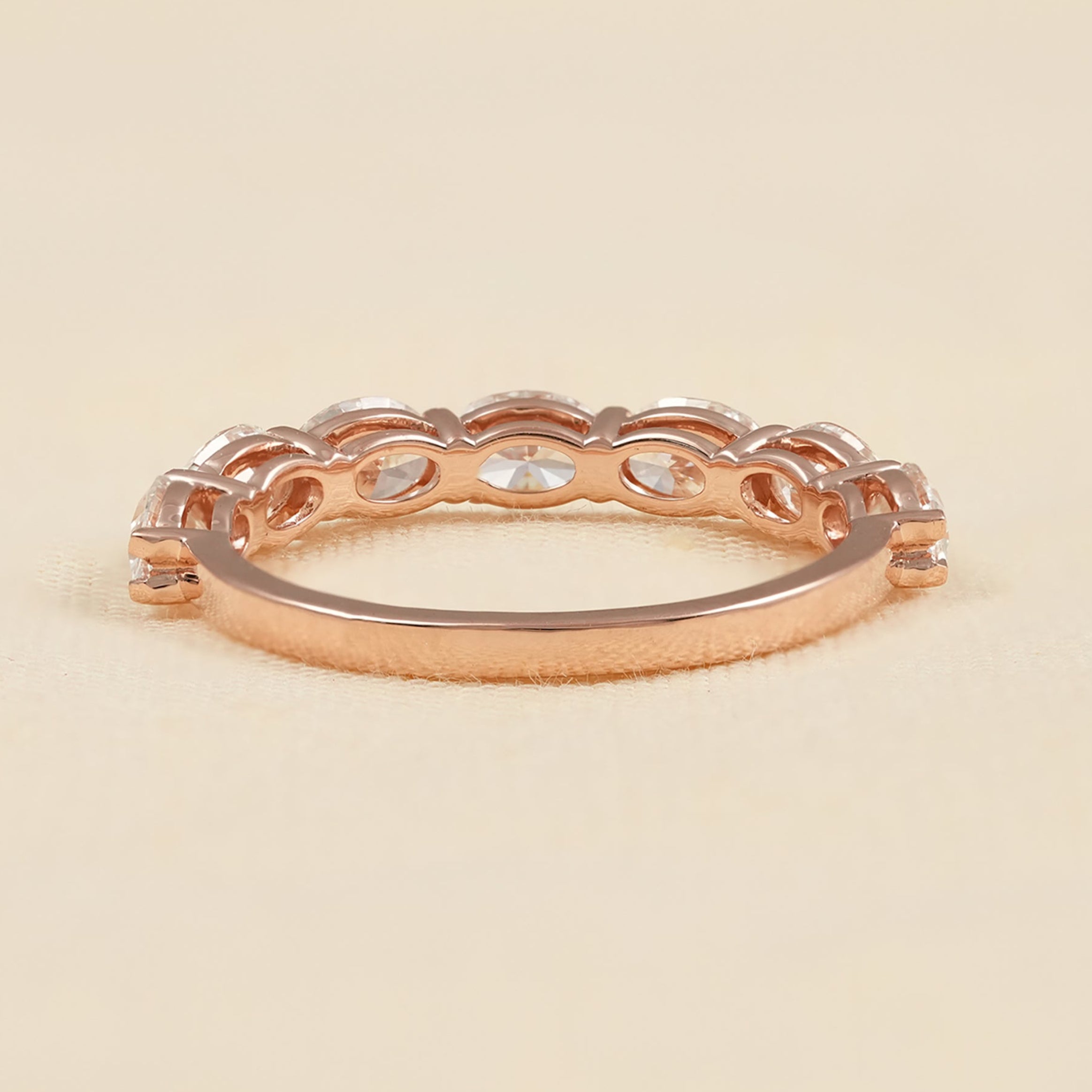 Luxury Oval Diamond Anniversary Band for Everyday Elegant Wear