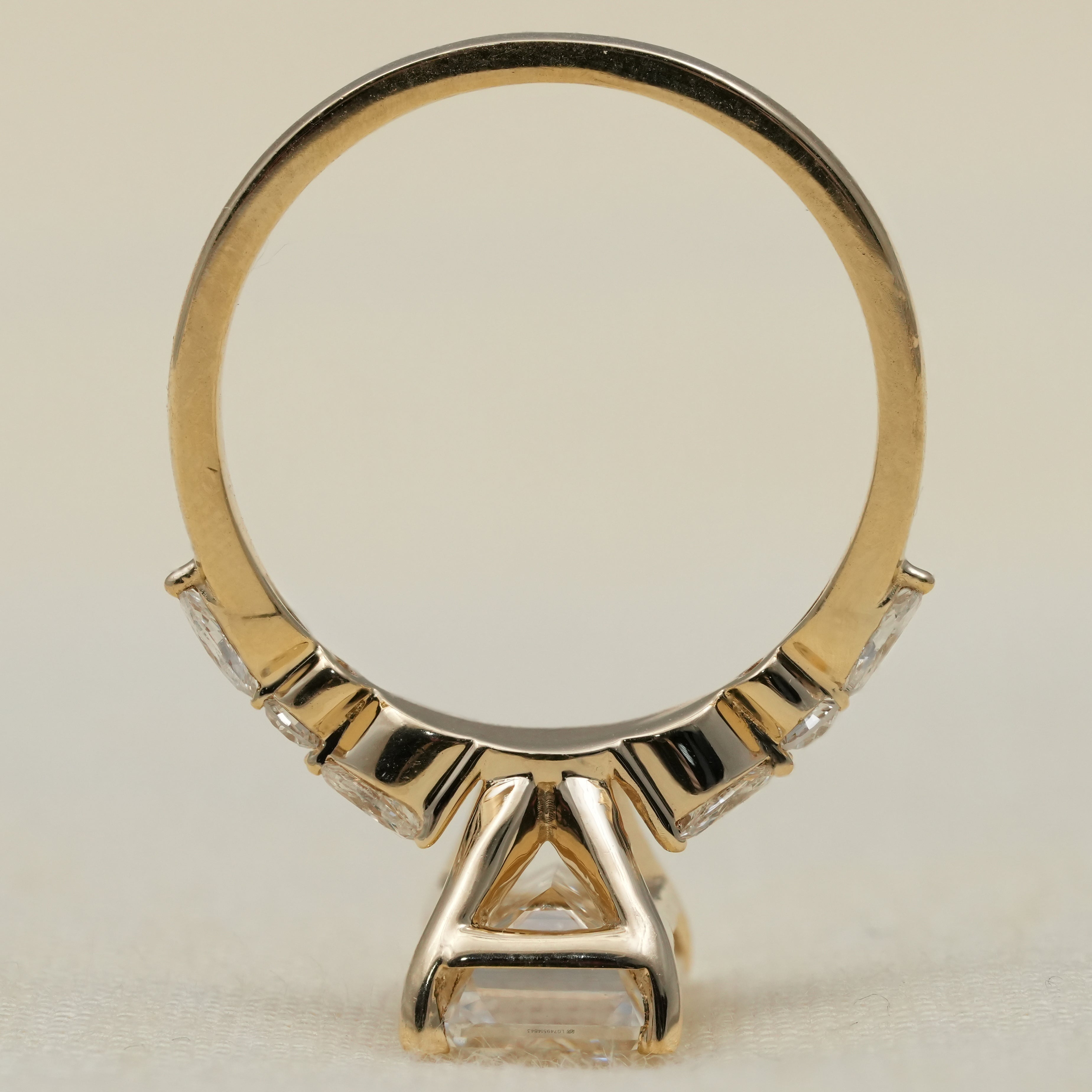 Emerald cut lab grown diamond ring ideal for daughter celebration